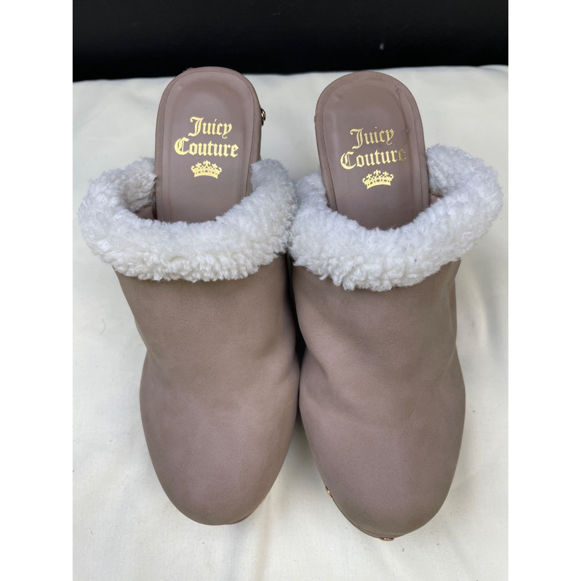 Juicy Couture Juicy Couture Women's Tan Faux Fur Shoes/ Clogs Heels 4.5" S Size US 7 / IT 37 - 5 Thumbnail