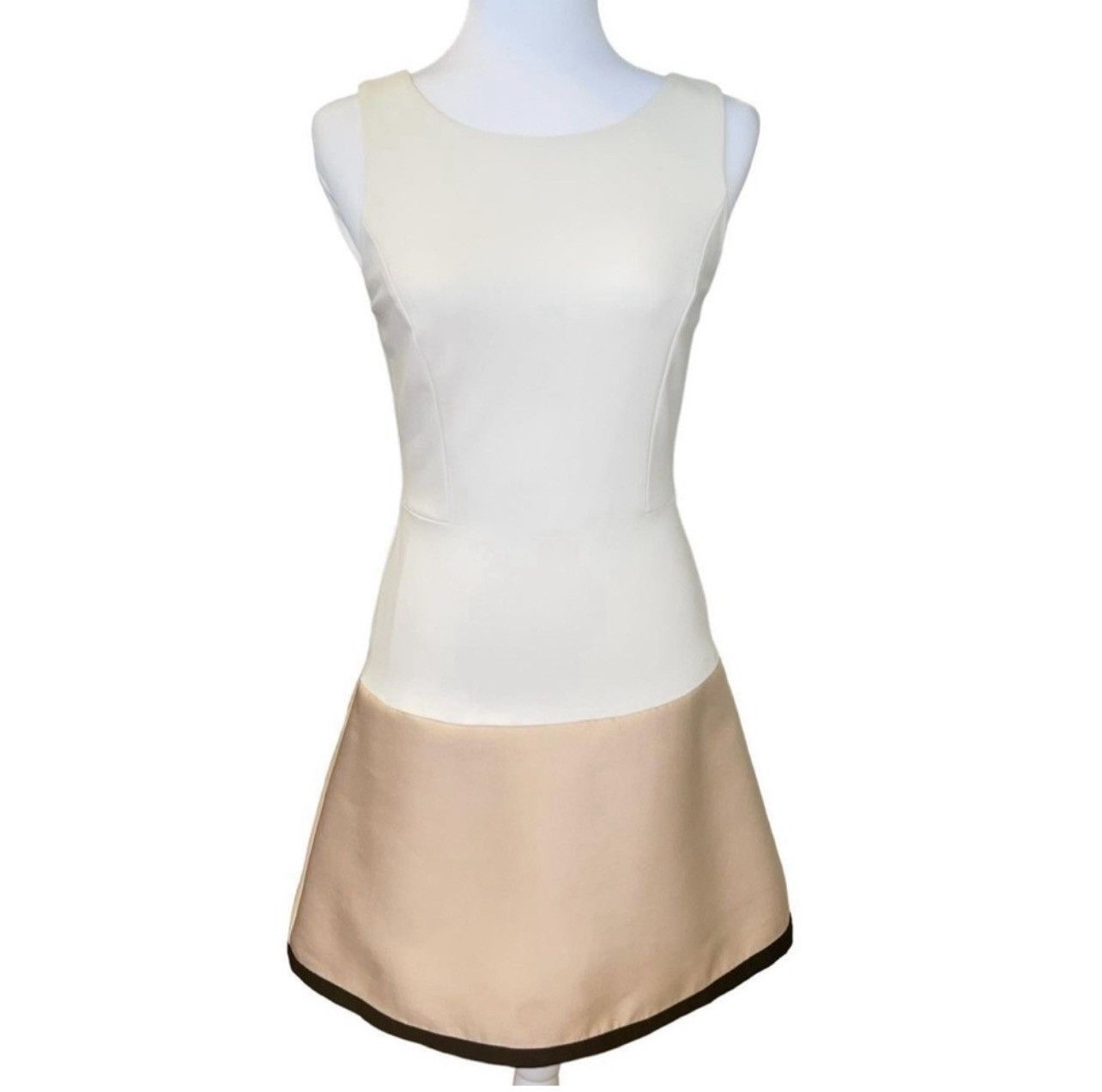 Anthropologie ANTHROPOLOGIE MAEVE NEW GOLD DIPPED SLEEVELESS MINI DRESS Size L / US 10 / IT 46 - 3 Thumbnail