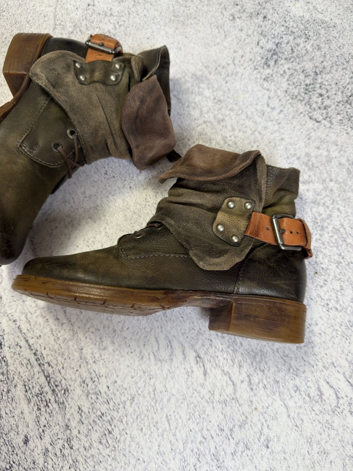 A.S.98 🔥A.S.98 Emerson Style Ankle Straps Vintage Western Boots Size US 7 / IT 37 - 9 Thumbnail