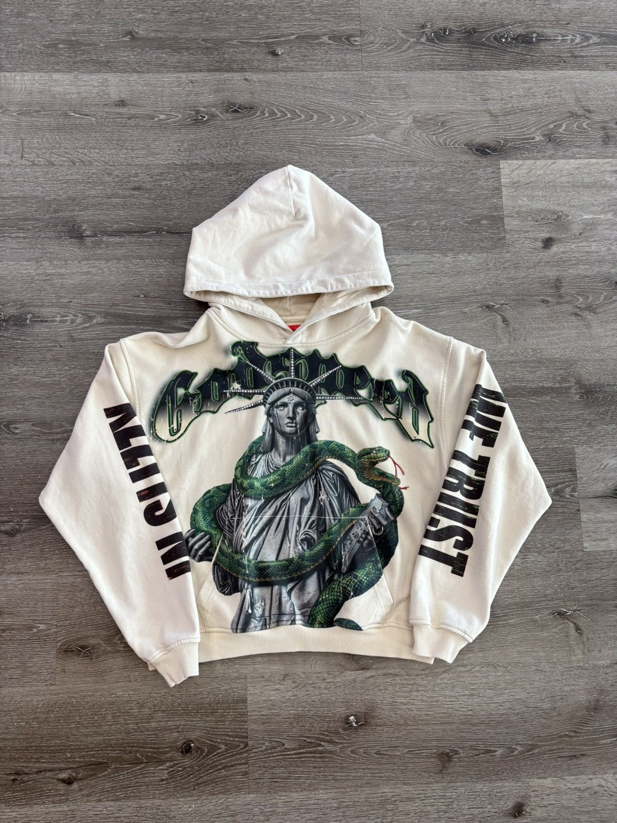 Godspeed Godspeed x Slizzy “Top 5 Slizzy” VVS Hoodie (Bone) Size US XS / EU 42 / 0 - 1 Thumbnail