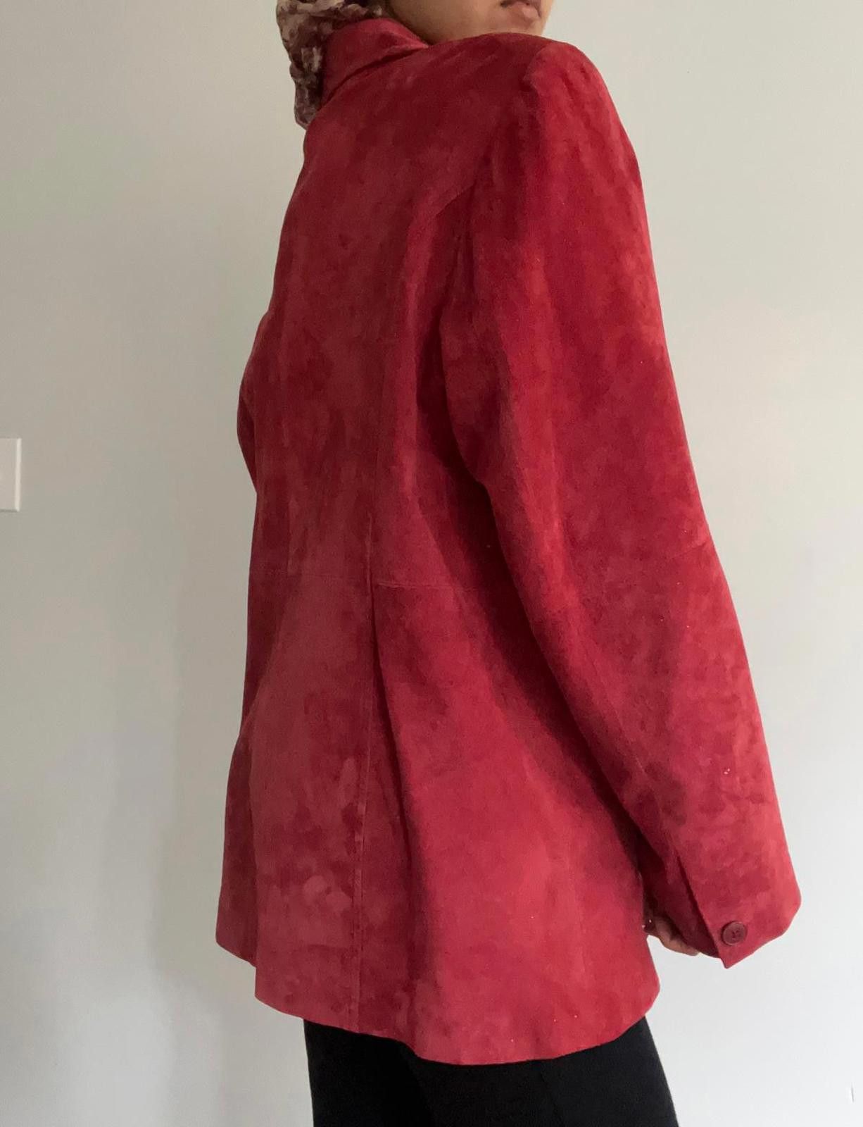 Other Women’s red leather suede jacket Size L / US 10 / IT 46 - 5 Thumbnail