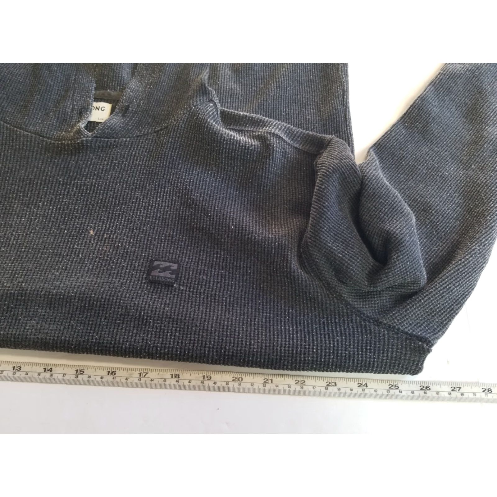 Billabong Billabong Hooded Shirt Mens Large Gray Lightweight Long Sleeve Hoodie Pullover Drawstring Size US L / EU 52-54 / 3 - 4 Thumbnail