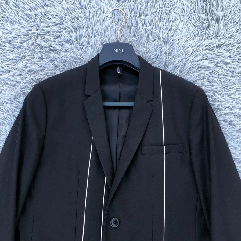 Dior Dior 14fw white line wool suit 2501-Nextarrow Size 46R - 2 Thumbnail