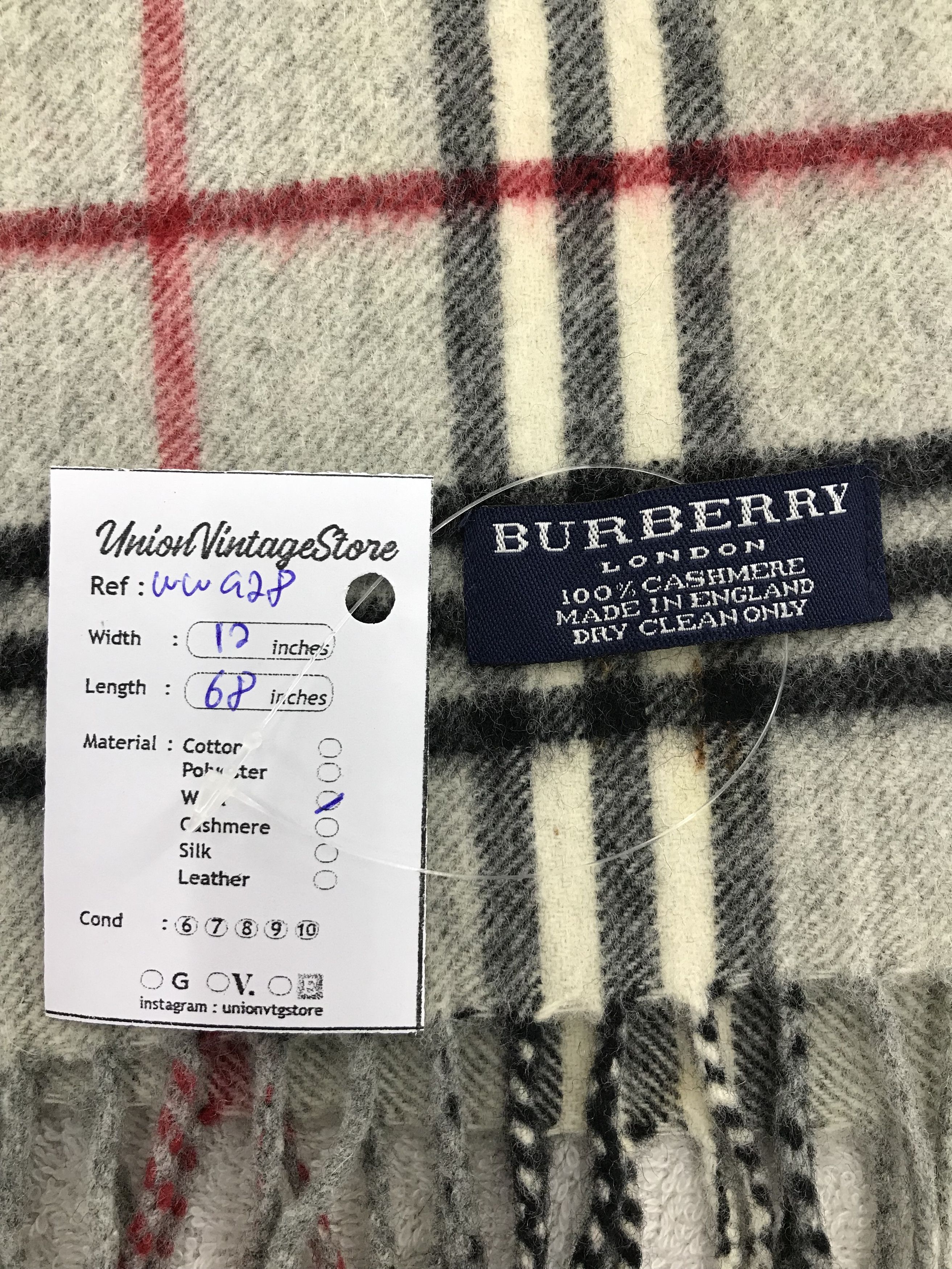 Burberry × Vintage Burberry Scarf / Muffler / Neckwear - WW928 Size ONE SIZE - 6 Thumbnail