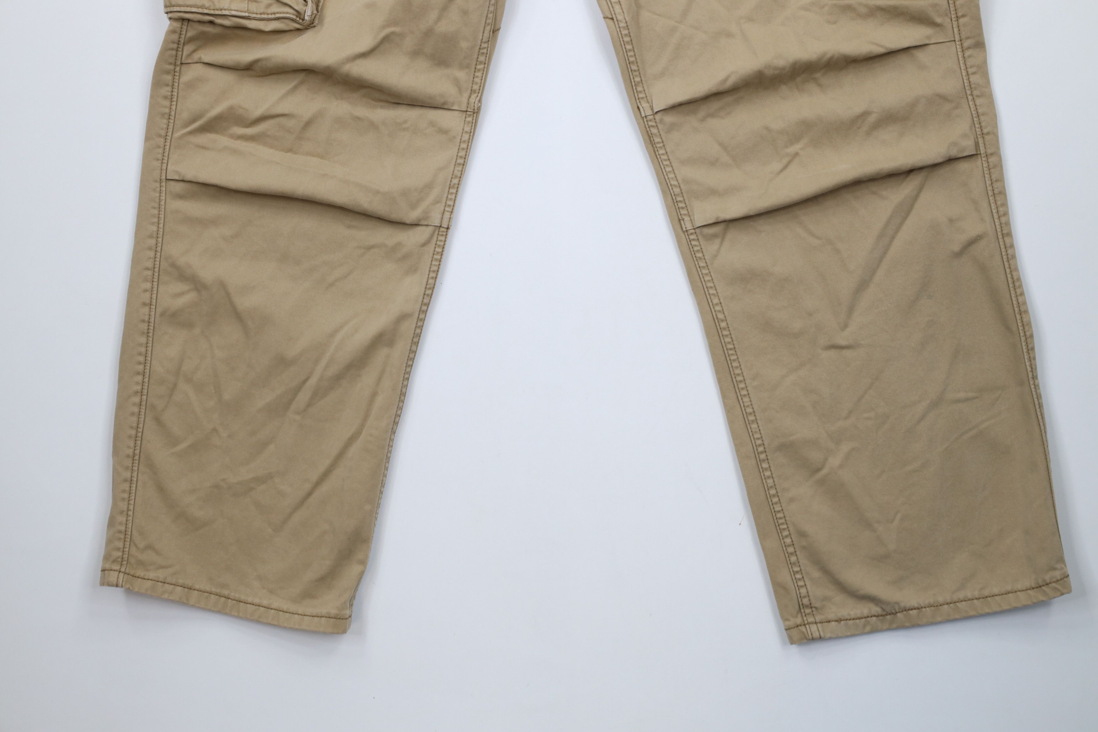 Levi's × Vintage Vintage Y2K Levis Baggy Wide Leg Cargo Pants Beige Cotton Size US 40 / EU 56 - 2 Thumbnail