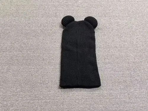 Japanese Brand × Vintage Bear Ears Embroidered Star Knitted Balaclava Ski Mask Black Size ONE SIZE - 2 Thumbnail