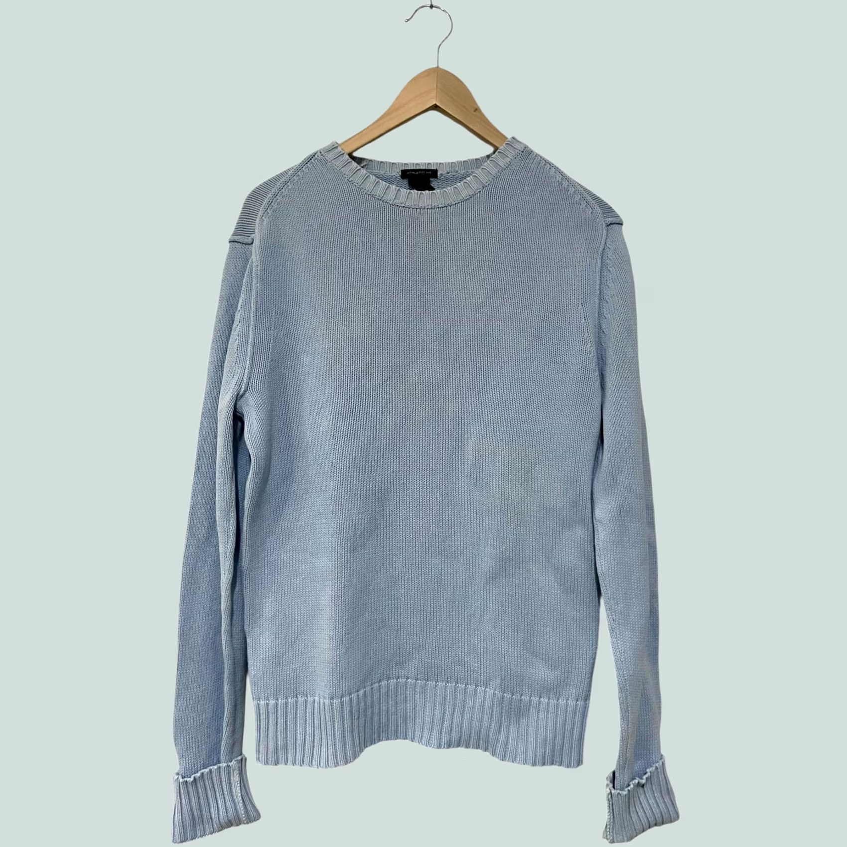 Gap GAP Vintage Crewneck Sweater Mens S Blue Athletic Fit Cotton 90s Y2K Long Sleeve Size US S / EU 44-46 / 1 - 1 Thumbnail