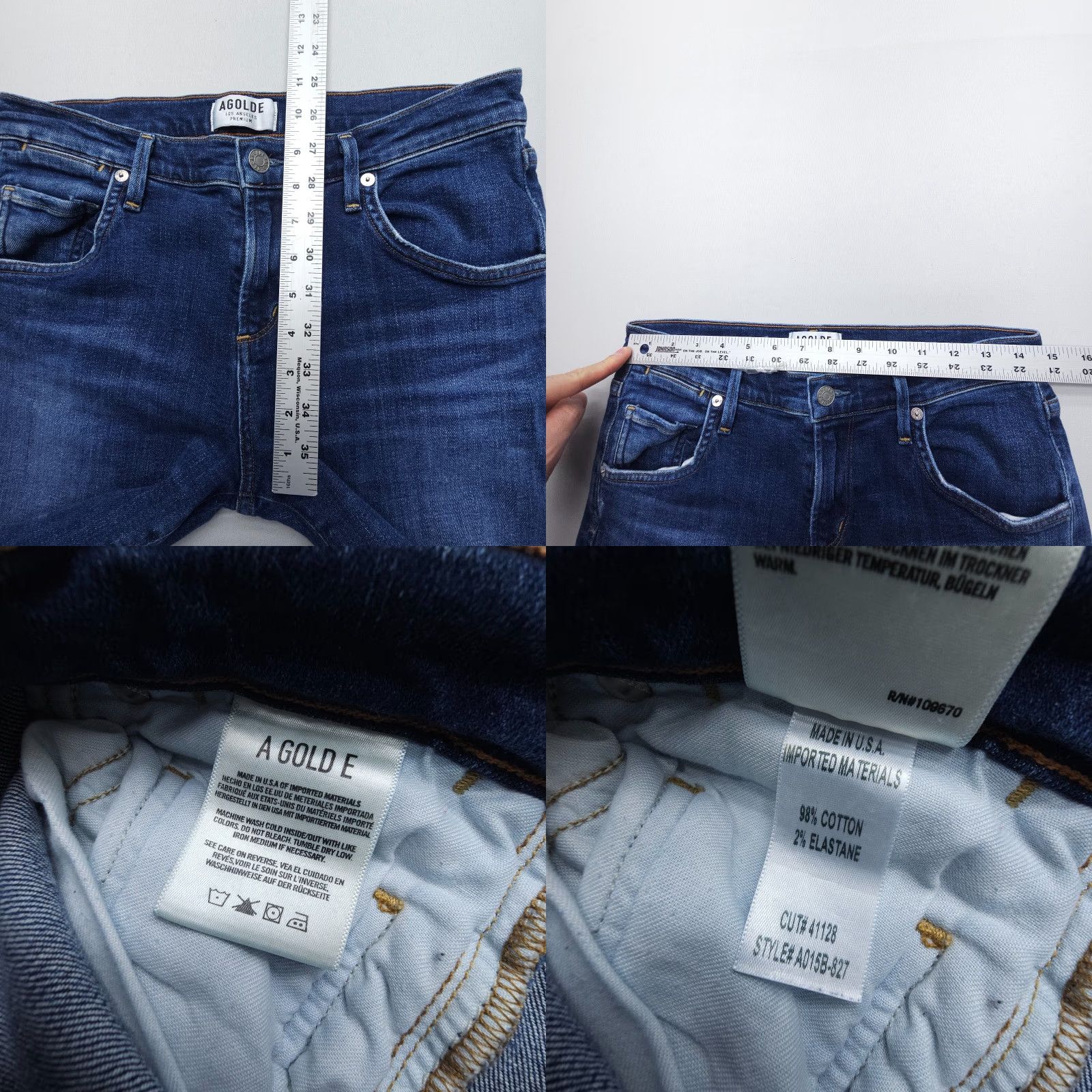 Agolde AGOLDE Jeans Women Size 26 Denim Slim Boyfriend 5-Pocket Dark Wash USA Made Size 26" / US 2 / IT 38 - 8 Thumbnail