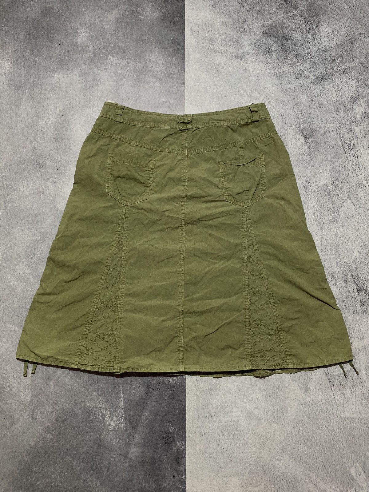 Japanese Brand × Vintage Vintage 90s wide midi skirt Japanese style size 31 Size 31" - 6 Thumbnail