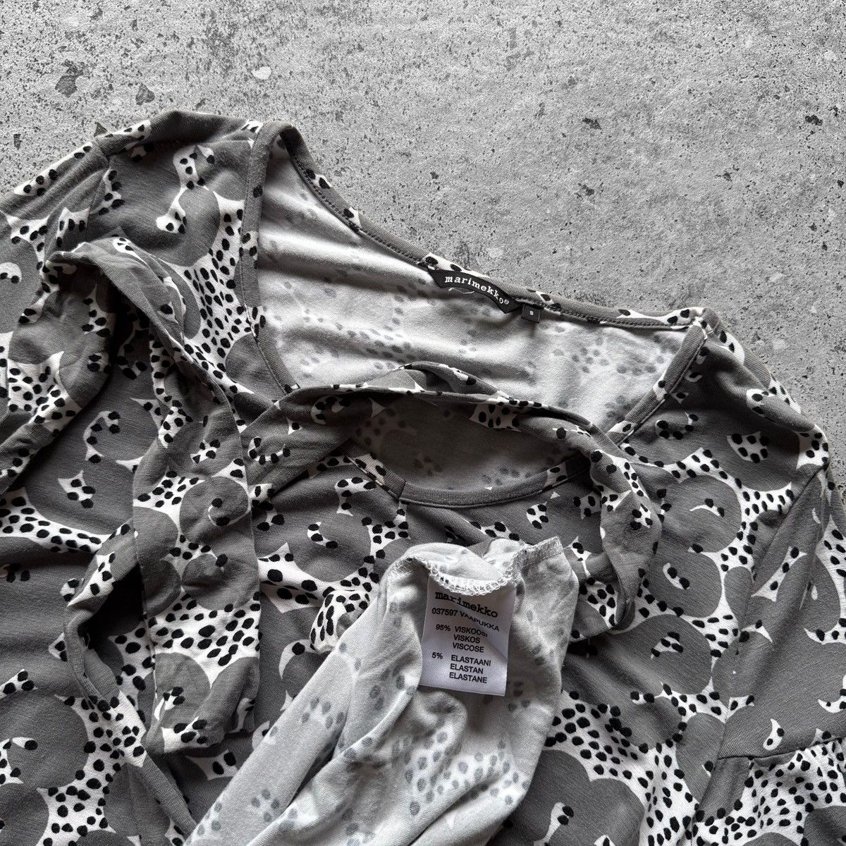 Designer × Marimekko Marimekko Vaapukka Viscose Dotted A-Line Knee Length Dress Size S / US 4 / IT 40 - 4 Thumbnail