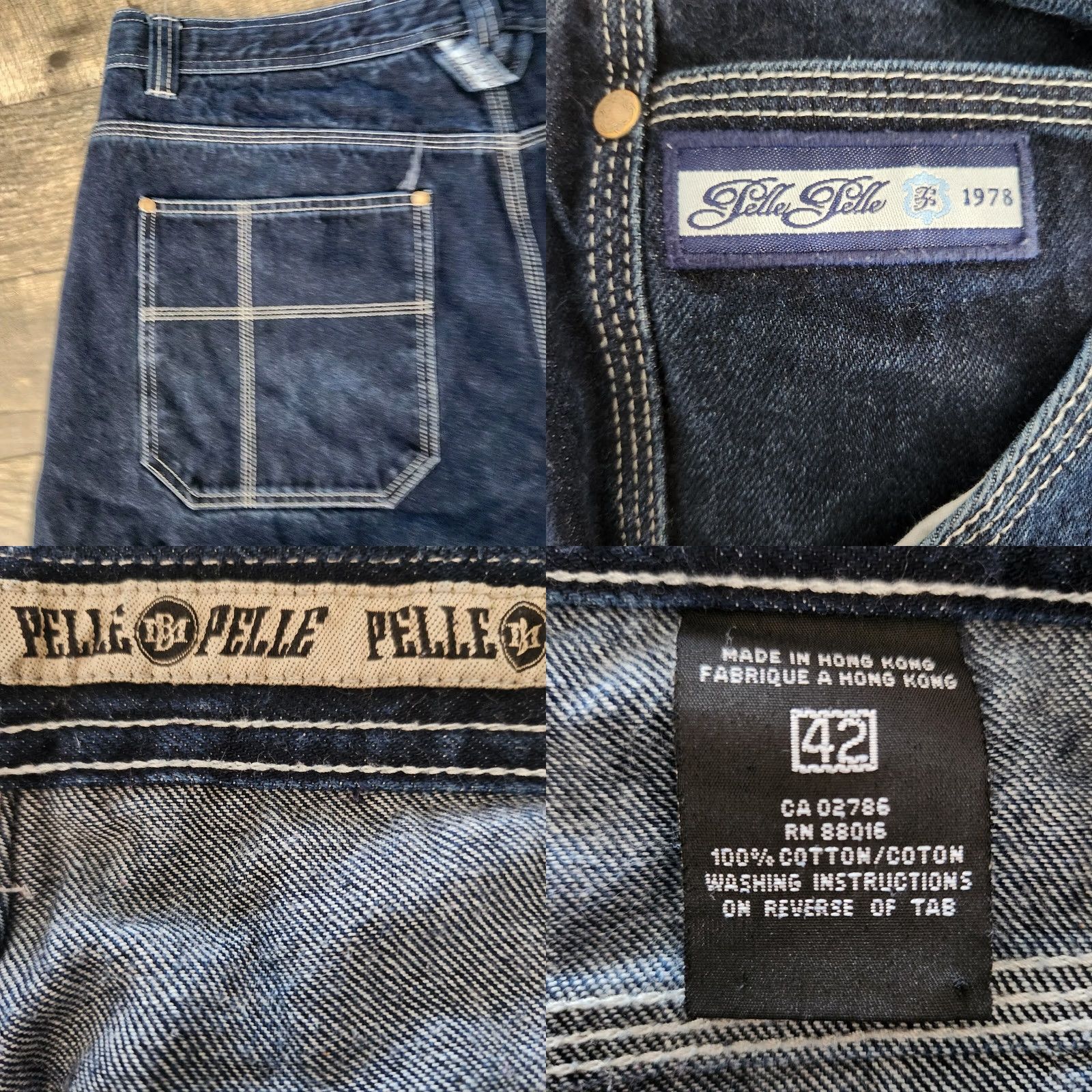 Pelle Pelle VINTAGE Pelle Pelle Men’s 42 Carpenter Jean Shorts Hip Hop Street Wear Jeans Blue 90s 2000s Men Size US 42 / EU 58 - 8 Thumbnail