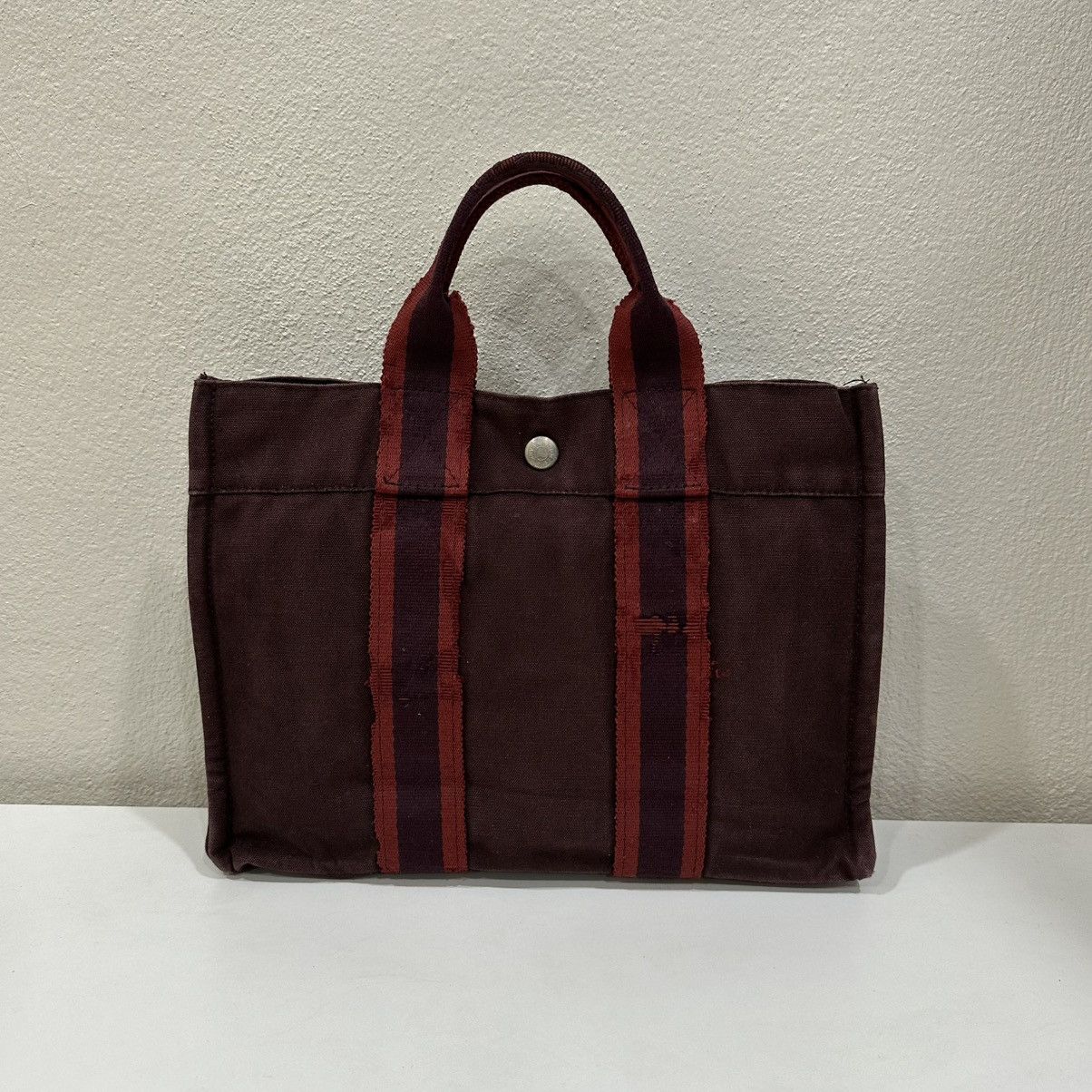 Hermes ‼️LASTDROP‼️ HERMES FOURRE TOUT PM CANVAS HAND TOTE BAG Size ONE SIZE - 3 Thumbnail