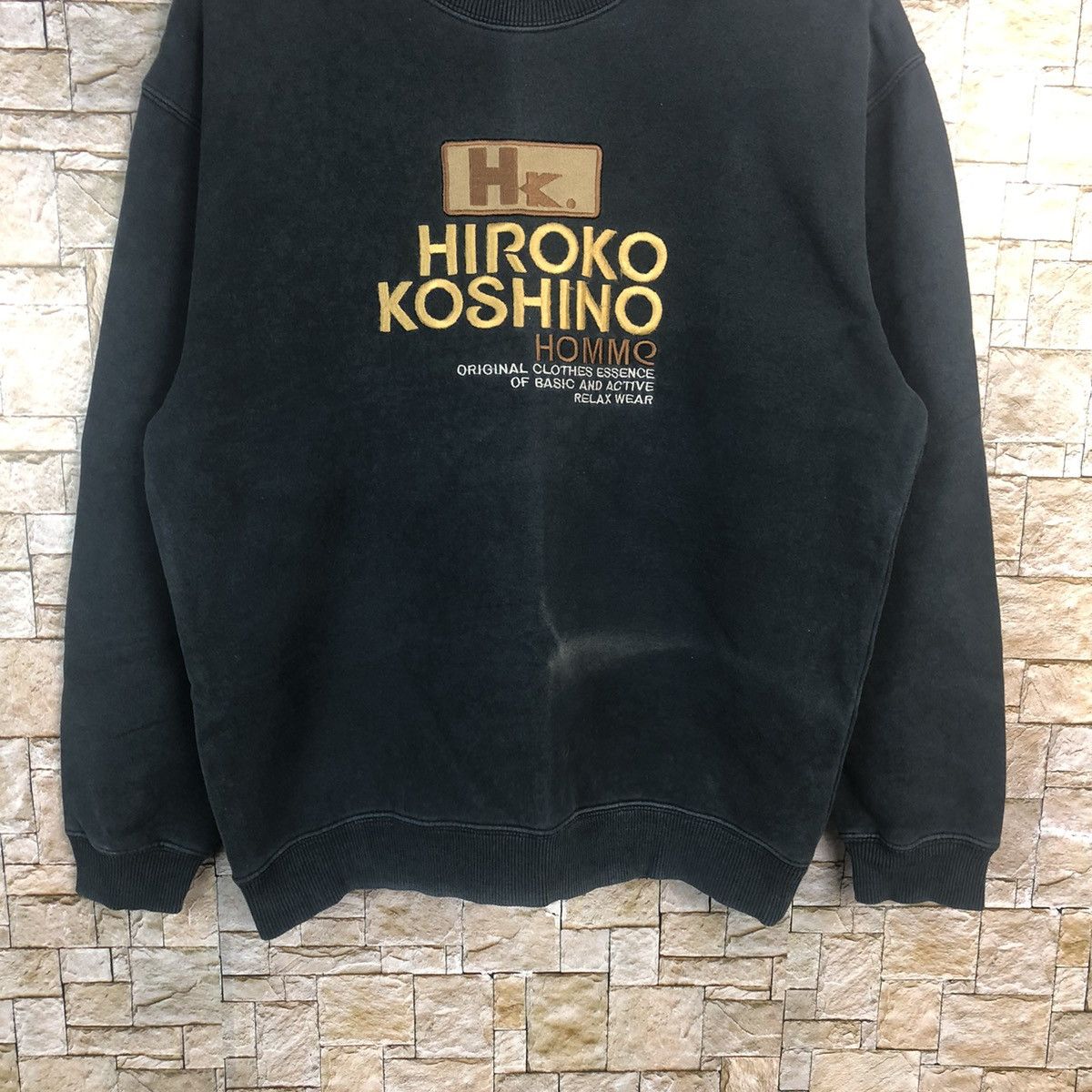 Hiroko Koshino Homme × Vintage DL Hiroko Koshino Homme Dark Blue Sweatshirt #A38 Size US M / EU 48-50 / 2 - 3 Thumbnail