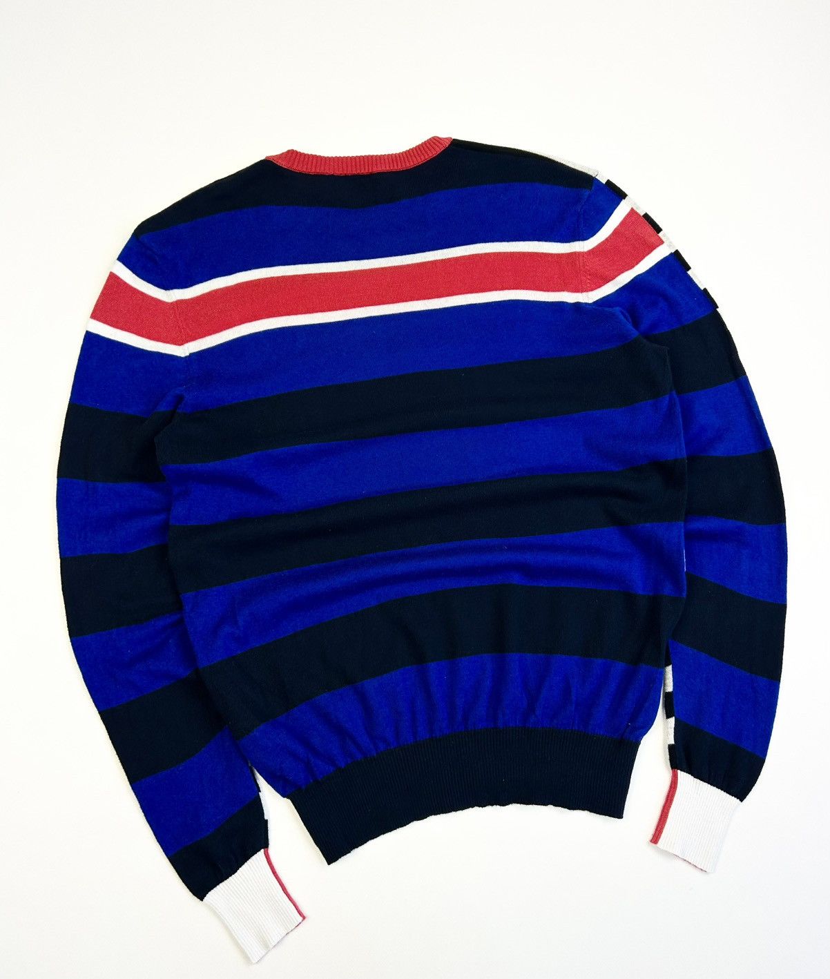 Diesel × Vintage Vintage Diesel Striped Pullover Avant-Garde Sweater Y2K Size US L / EU 52-54 / 3 - 6 Thumbnail