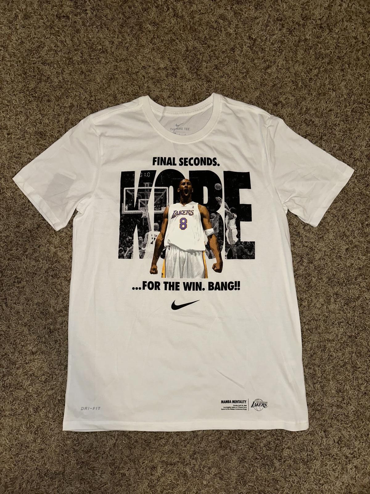 Nike Nike Men’s Buzzer Beater Final Seconds For The Win Bang!!! Graphic White T-Shirt Size US M / EU 48-50 / 2 - 1 Thumbnail