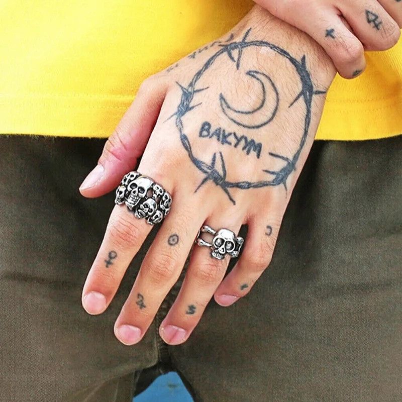 Japanese Brand Retro Multiple Skulls Ring Size ONE SIZE - 3 Thumbnail