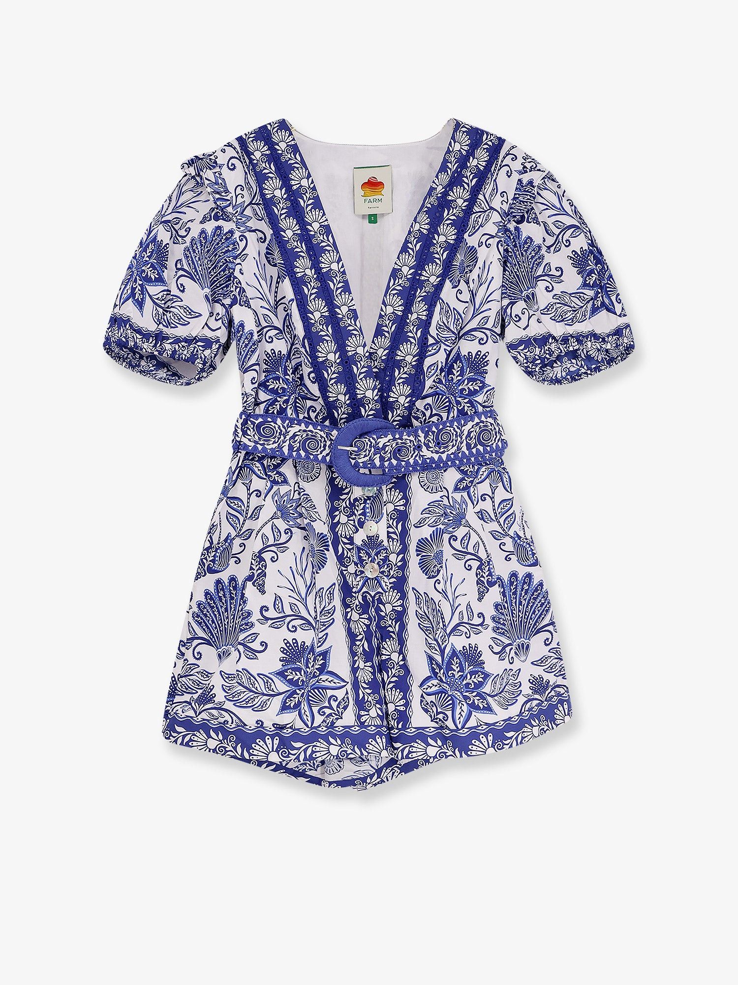 Farm Rio Shell Garden Cotton Jumpsuit Size XXS / US 00 / IT 34 - 1 Thumbnail