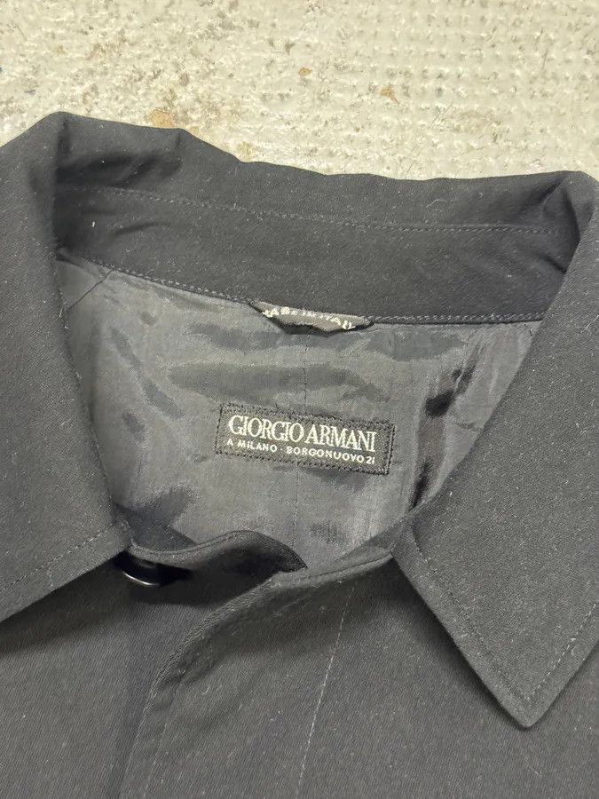 Giorgio Armani 1990s Giorgio Armani Black Trench Coat Size US M / EU 48-50 / 2 - 4 Thumbnail