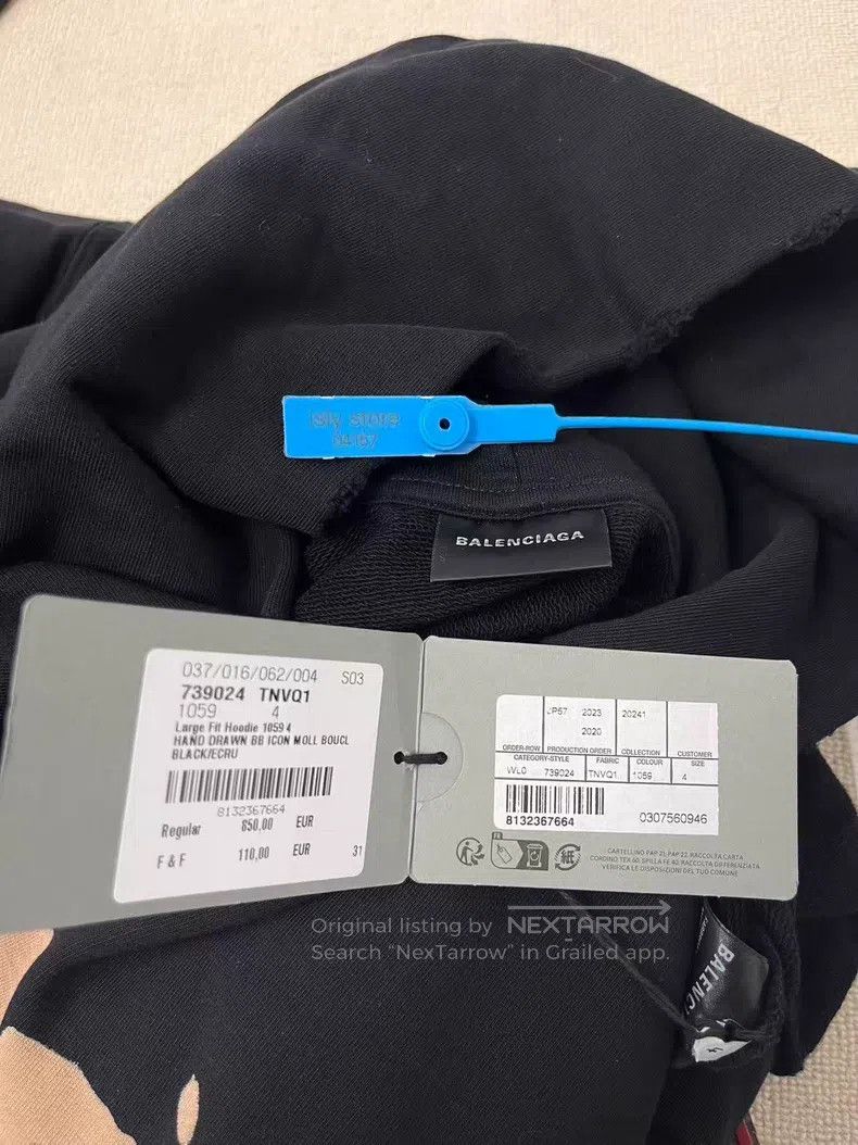 Balenciaga Balenciaga Logo Printed Hooded Sweatshirt Size US XS / EU 42 / 0 - 7 Thumbnail