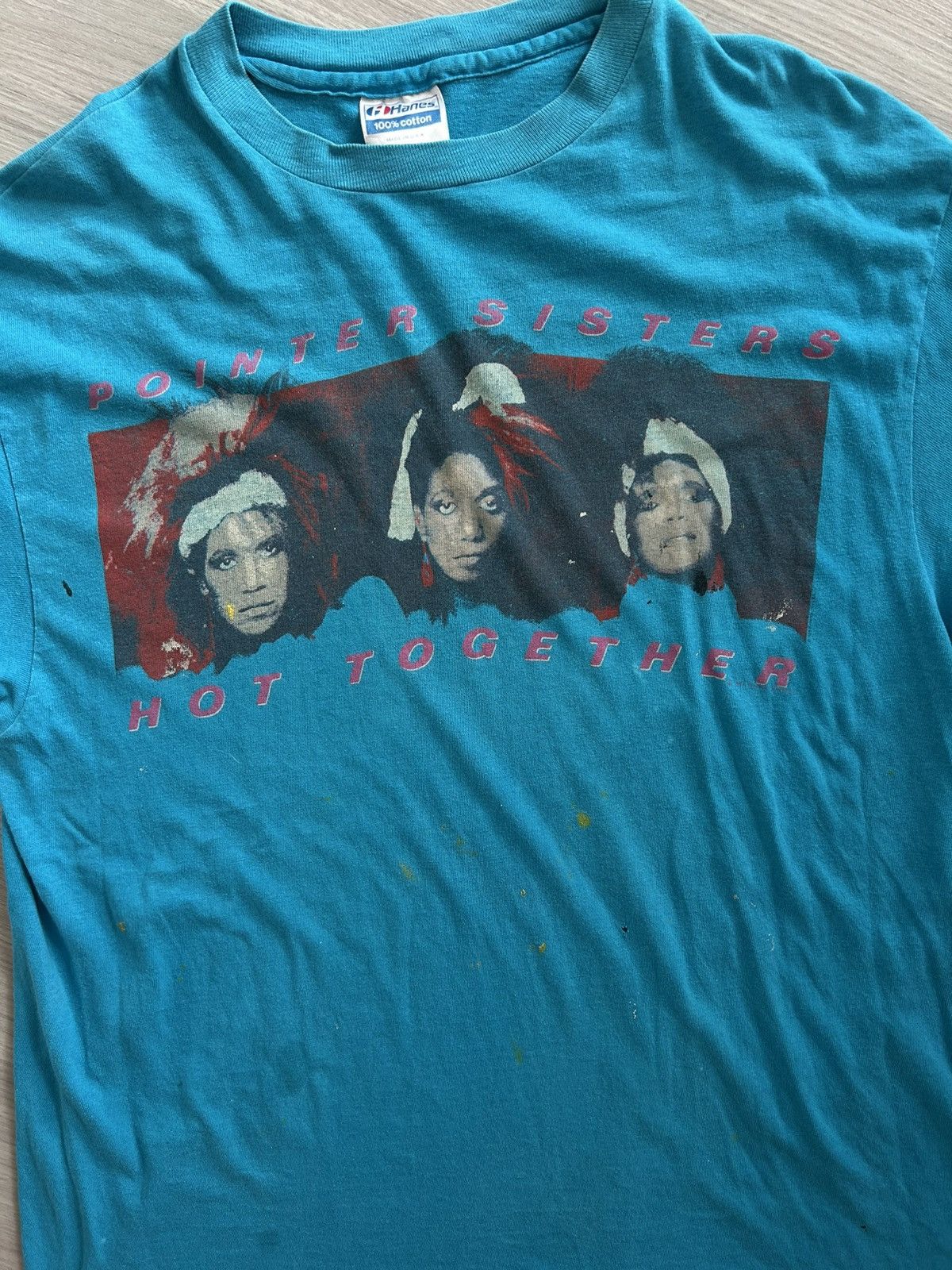 Vintage Pointer Sisters Vintage T Shirt 80s Size US XL / EU 56 / 4 - 3 Thumbnail