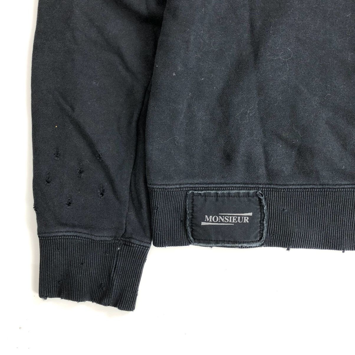 If Six Was Nine × Japanese Brand × Le Grande Bleu (L.G.B.) 1990s Monsieur Nicole Distressed Punk LGB Style Zip Hoodie Size US M / EU 48-50 / 2 - 12 Thumbnail