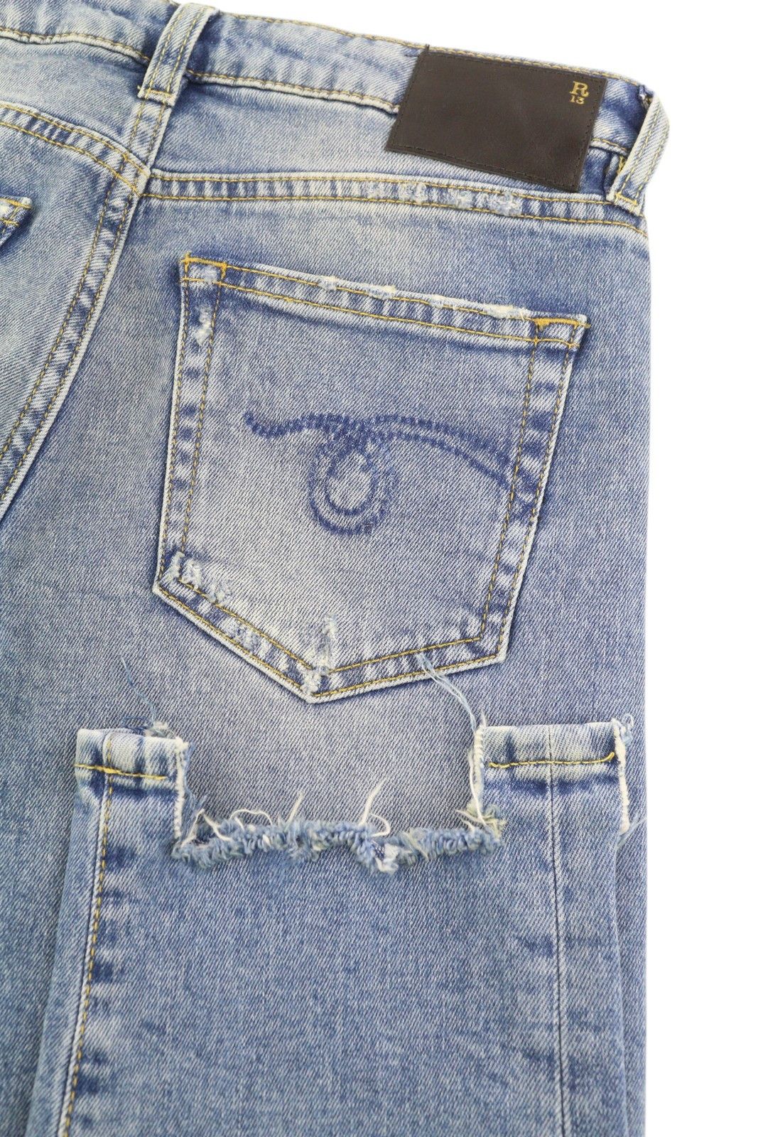 R13 BOY STRAIGHT 25 Jasper Stretch Ankle Length Jeans 84431 Size 25" / US 0 / IT 36 - 6 Thumbnail