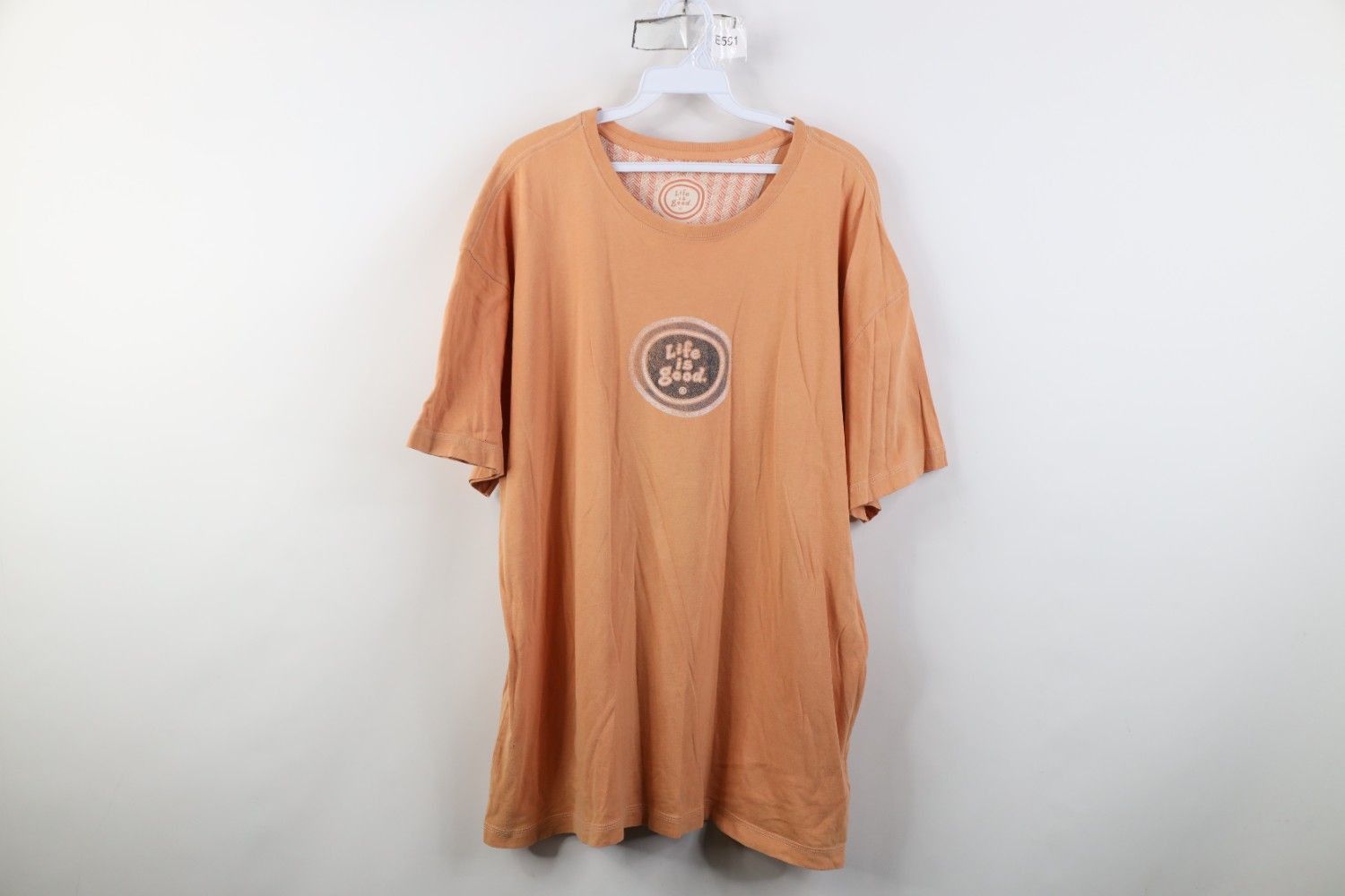 Life is Good Life Is Good Spell Out Short Sleeve T-Shirt Orange Cotton Size US L / EU 52-54 / 3 - 1 Thumbnail