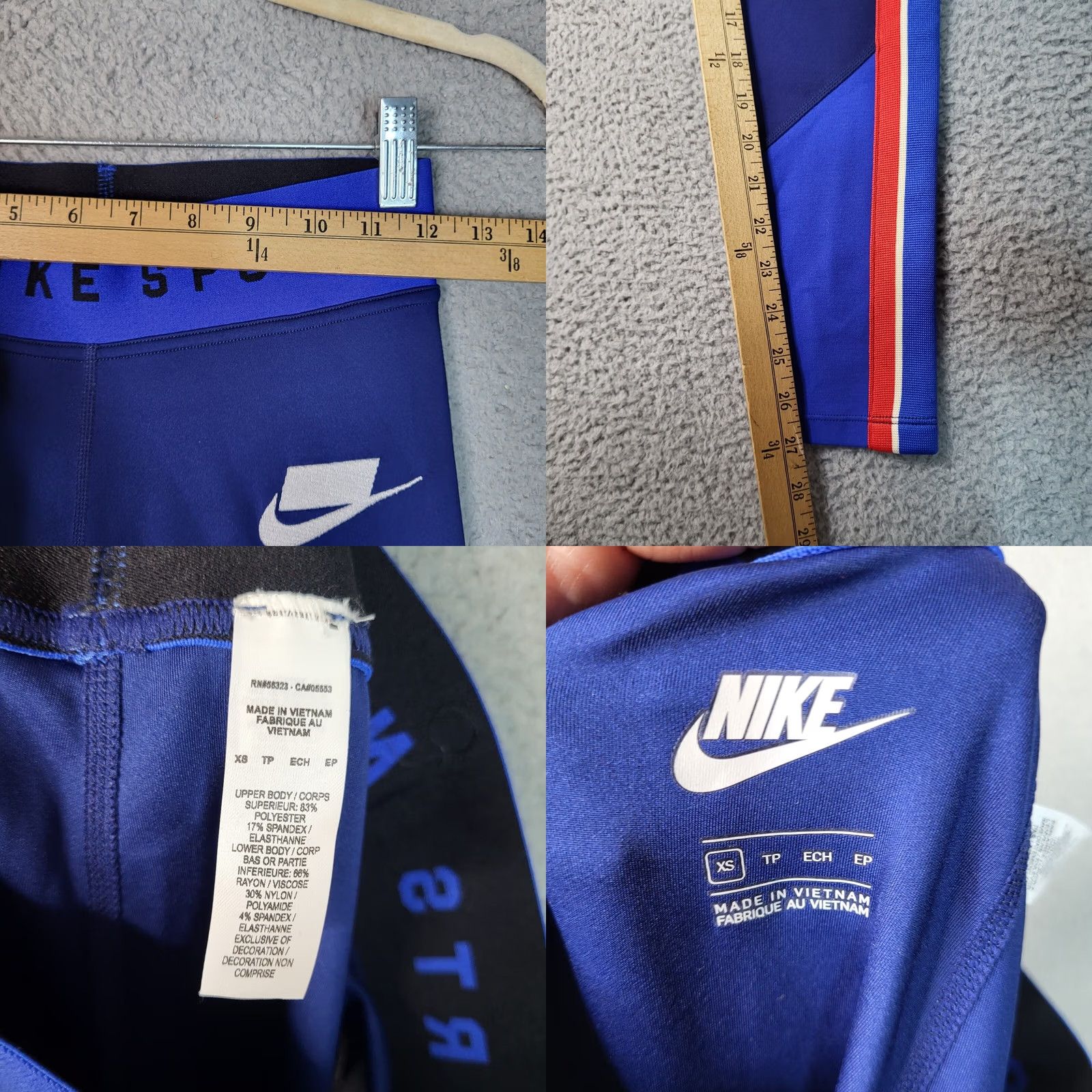 Nike Nike Sportswear Womens University Graphic blue void workout leggings XS Size 26" / US 2 / IT 38 - 8 Thumbnail