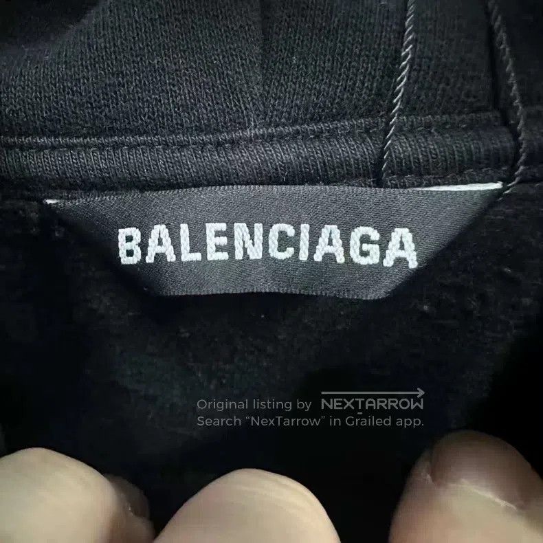 Balenciaga Balenciaga Black seven nation language hoodie Size US XS / EU 42 / 0 - 2 Thumbnail