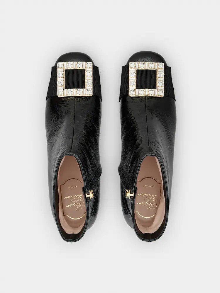 Roger Vivier o1s22i1n0824 Tres Patent Leather Boots in Black Size US 10 / IT 40 - 4 Thumbnail