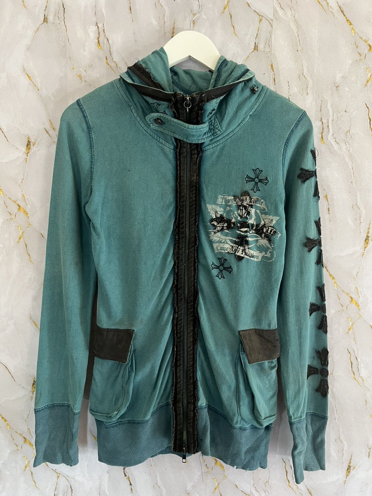 Japanese Brand GLITZ HOODIE Size US XS / EU 42 / 0 - 1 Thumbnail