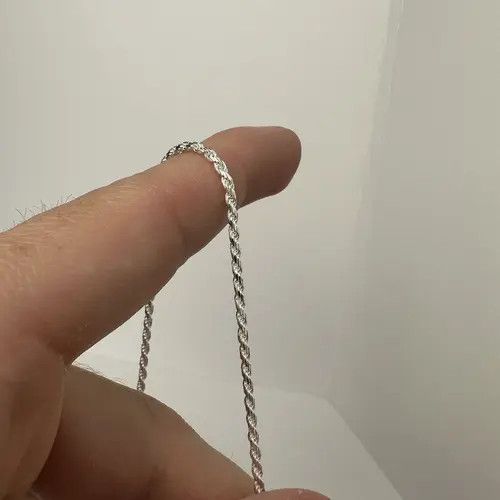 VIBE Silver Chain Solid .925 Silver Rope Chain 2mm 22 Inches Size ONE SIZE - 4 Thumbnail