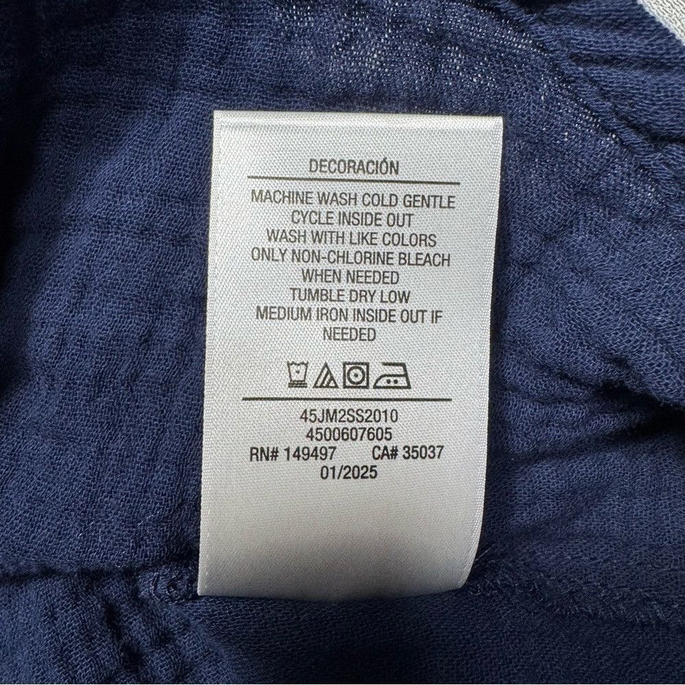 Joe's NWT New Joe's Cotton Gauze Camp Navy Long Sleeve Shirt Size Size US S / EU 44-46 / 1 - 8 Thumbnail