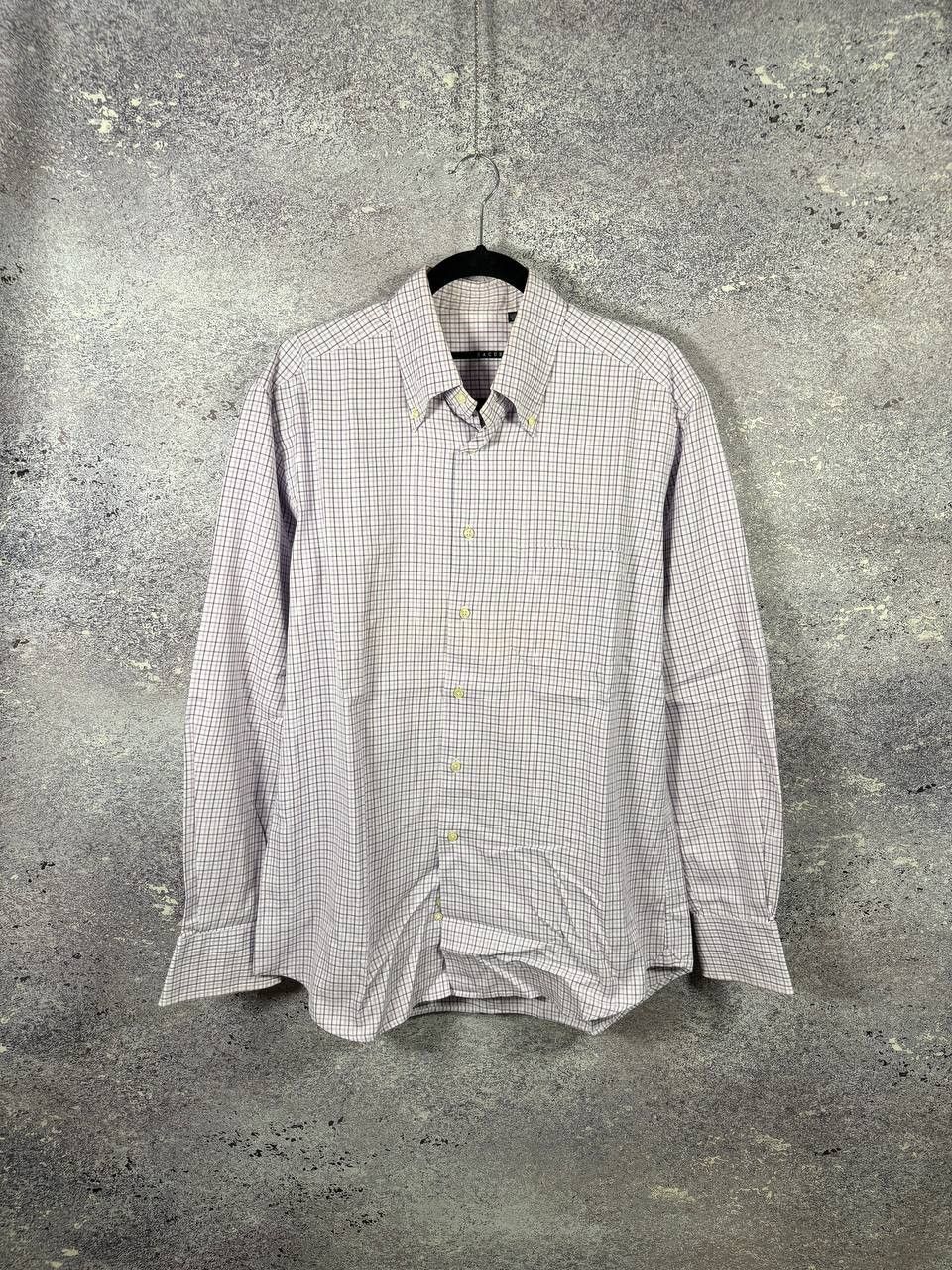 Designer × Japanese Brand × Vintage Xacus Button Shirt Made Italy Men's XL Check Collar Size US XL / EU 56 / 4 - 1 Thumbnail