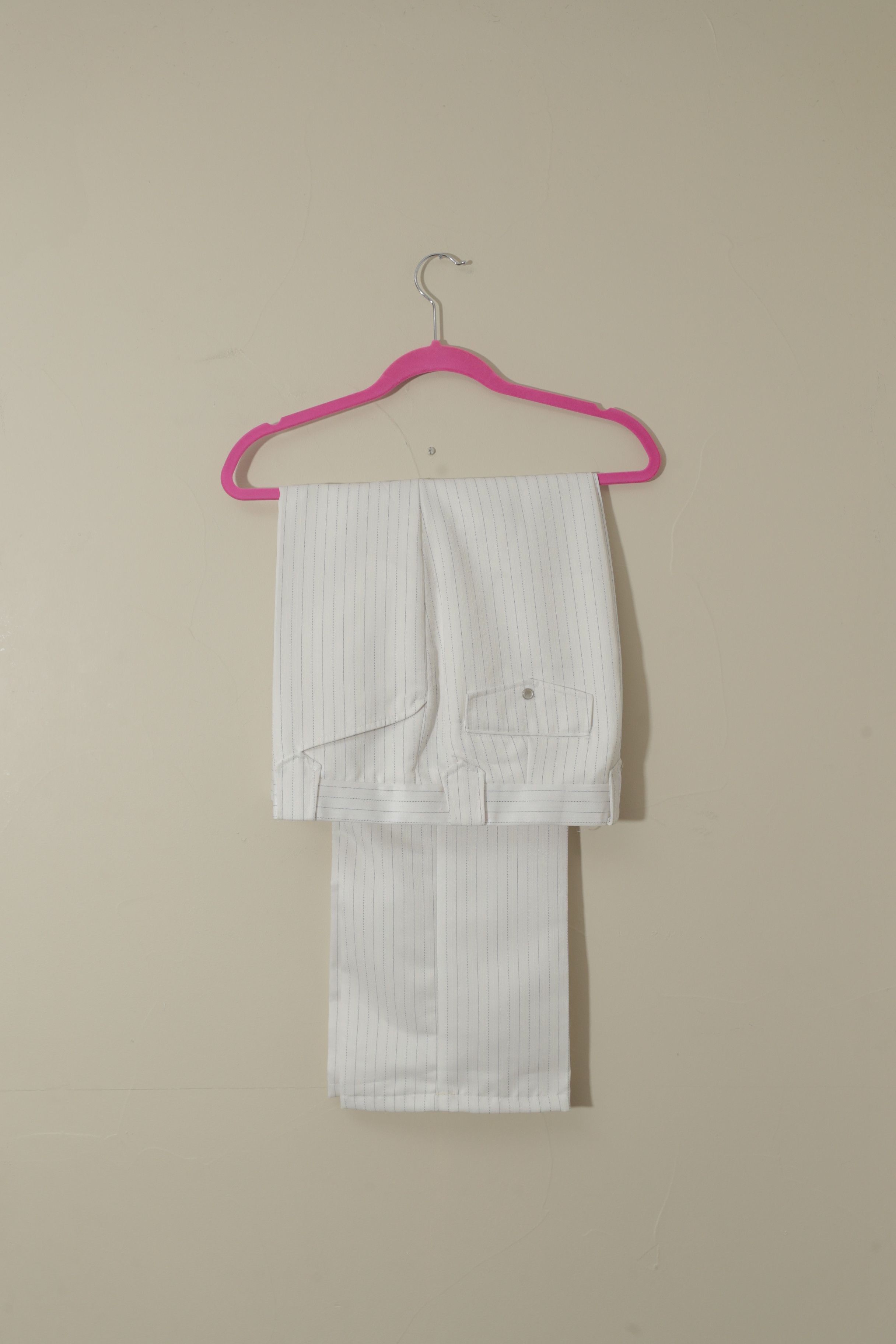 Vintage Meztizos Vintage White Striped Dress Pants (34) Size US 34 / EU 50 - 1 Thumbnail