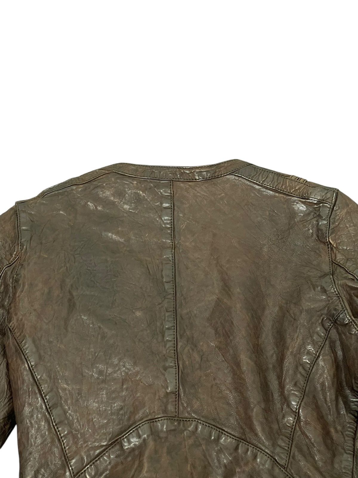Leather Full Grain Leather Luva Tram Bikers Jacket Slim 6🟩7 Size US S / EU 44-46 / 1 - 15 Thumbnail