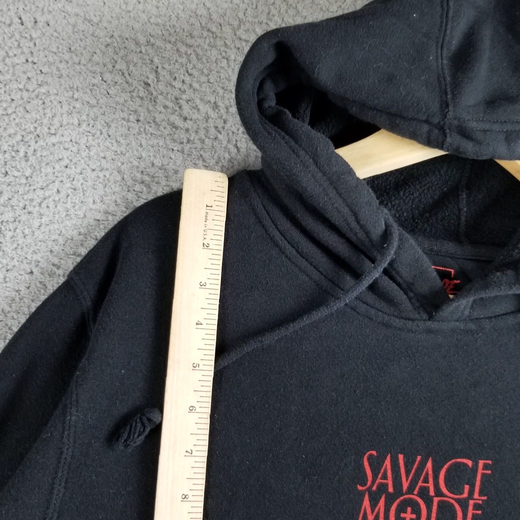 Etro VINTAGE 21 Savage Metro Boomin Hoodie Men Small Graphic Print Hip Hop Pullover Sz S Black Size US S / EU 44-46 / 1 - 4 Thumbnail