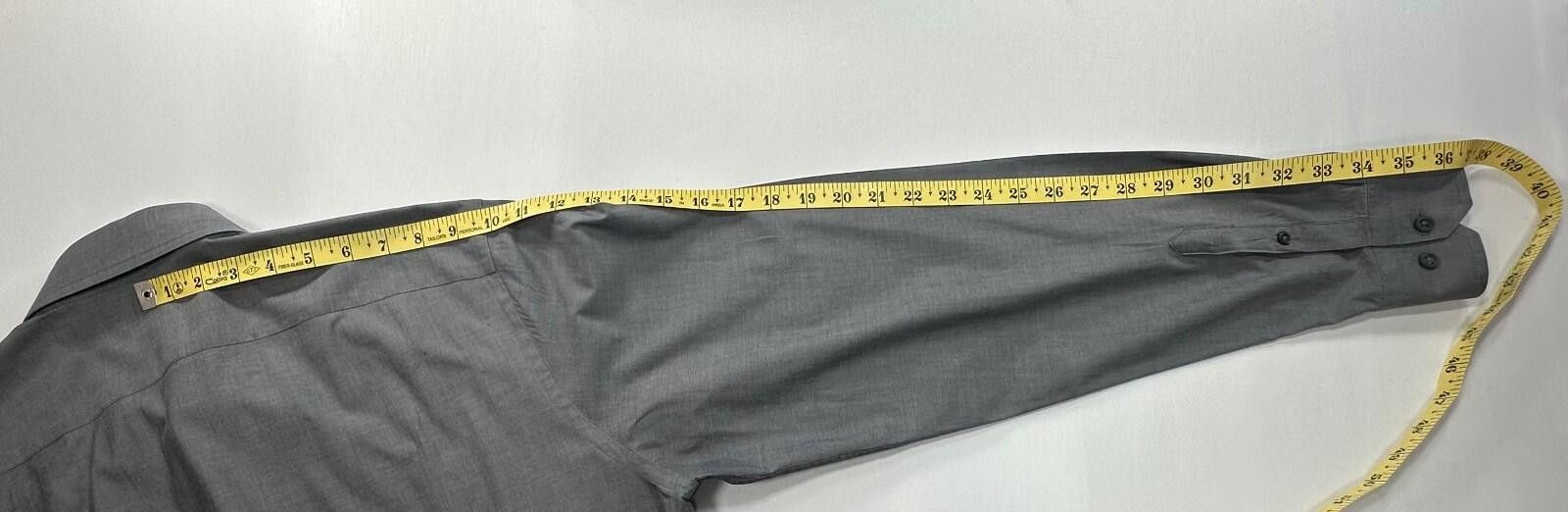 Banana Republic Banana Republic Stretch Slim Fit Tall Button Up Gray Men L Size US XL / EU 56 / 4 - 5 Thumbnail