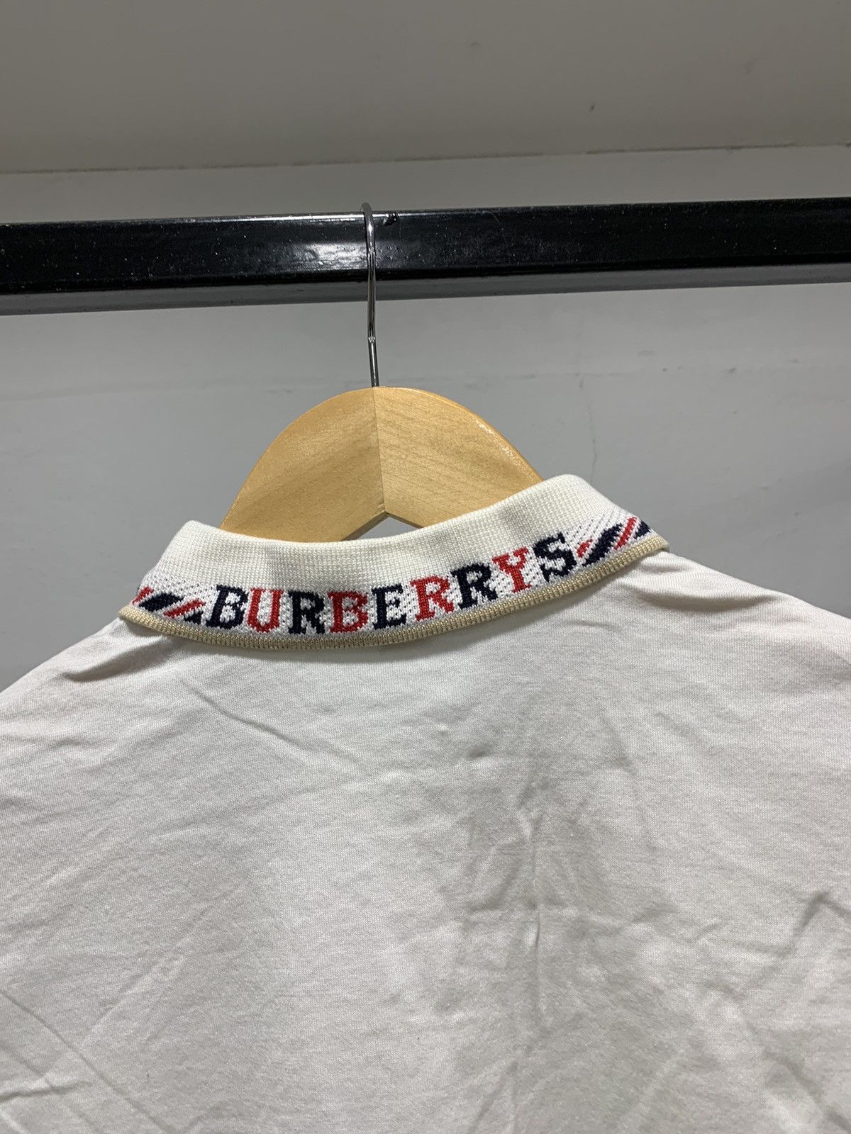 Burberry × Designer × Vintage 💥FINAL DROP💥 80s Burberrys Polo Ls Rayon Size US S / EU 44-46 / 1 - 3 Thumbnail