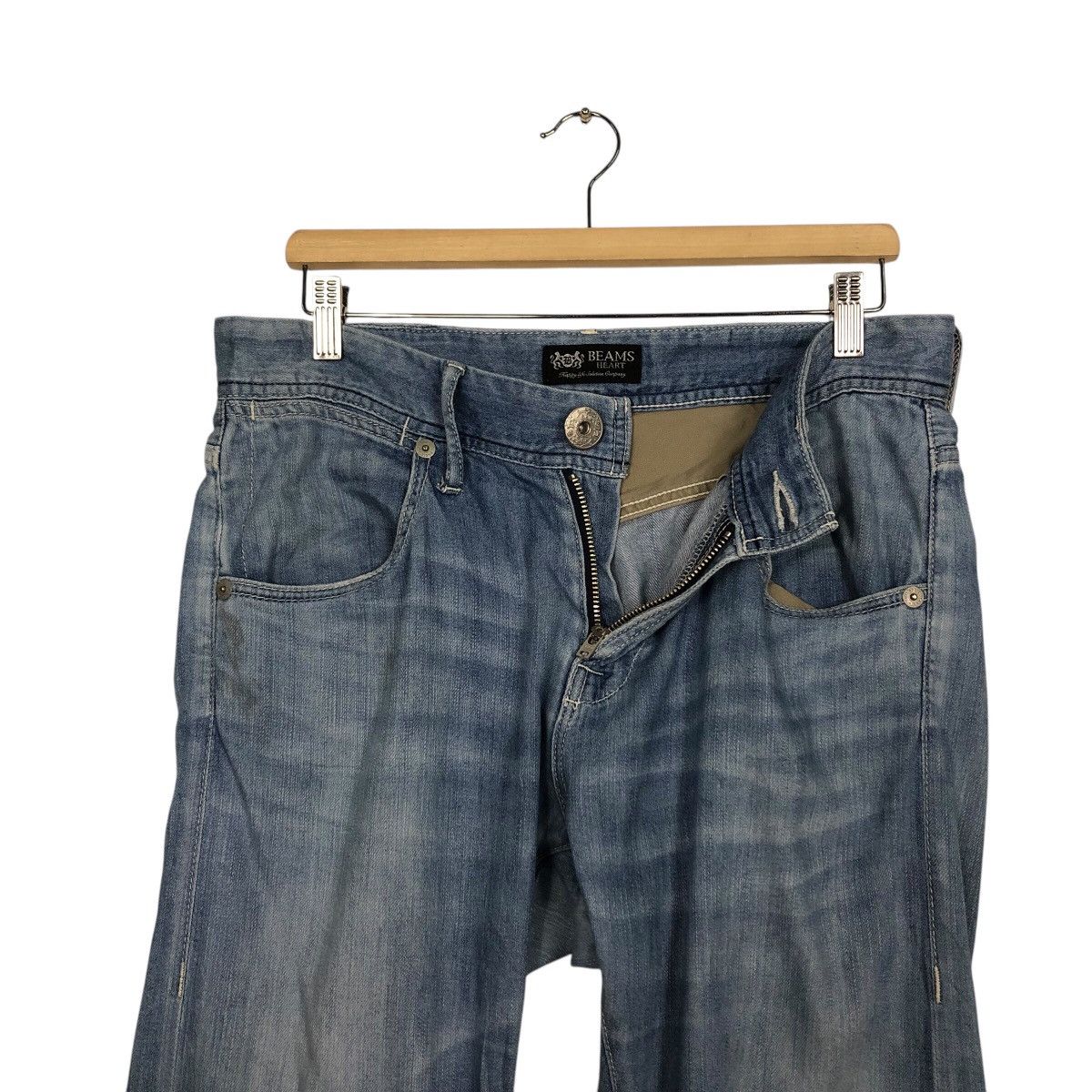 Beams Plus 📌Vintage Denim Jeans Biker Beams Heart Issey Miyake Size 34" / US 12 / IT 48 - 18 Thumbnail