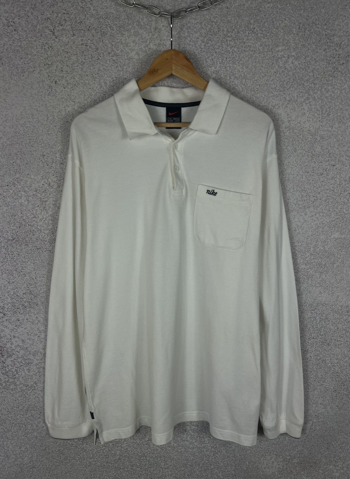 Nike Vintage Rugby Nike Shirt Longsleeve Small Logo Size US L / EU 52-54 / 3 - 1 Thumbnail