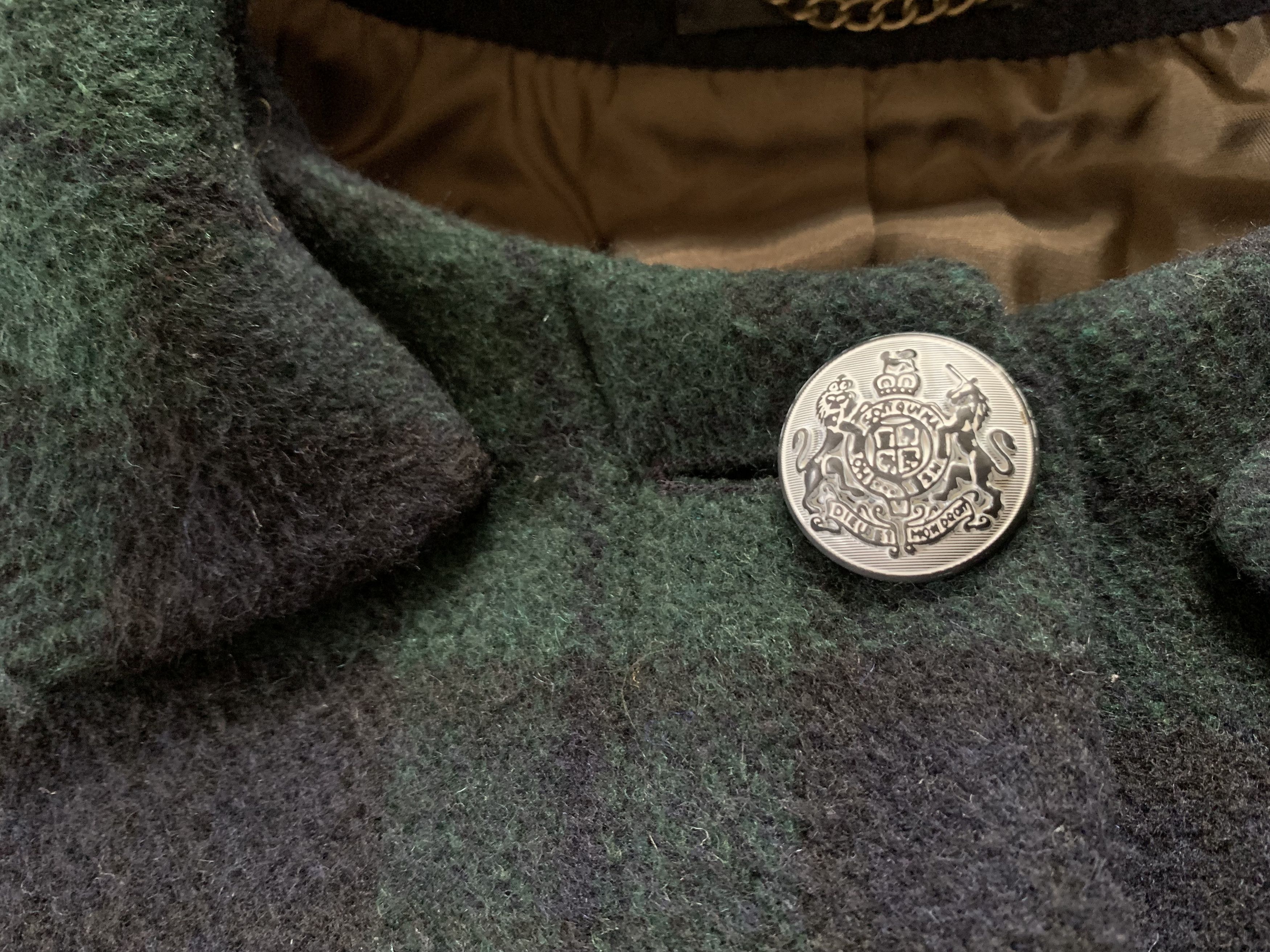 Designer × Vintage Dolcedonna Women's Hood Plaid Wool Coat Size L / US 10 / IT 46 - 6 Thumbnail