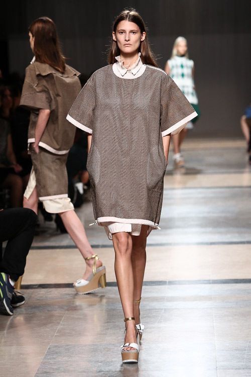 Sacai 🔥S/S 2014 Sacai Mesh Prototype Panelled Net Dress Size M / US 6-8 / IT 42-44 - 1 Thumbnail