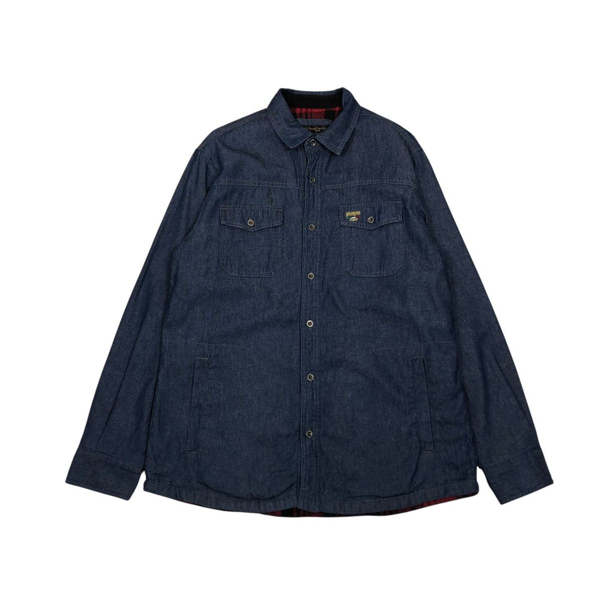 Japanese Brand × Vintage 🔥VINTAGE CHORE DENIM WORK BLANKET JACKET PATRIZIO FRANCESCA Size US L / EU 52-54 / 3 - 2 Thumbnail