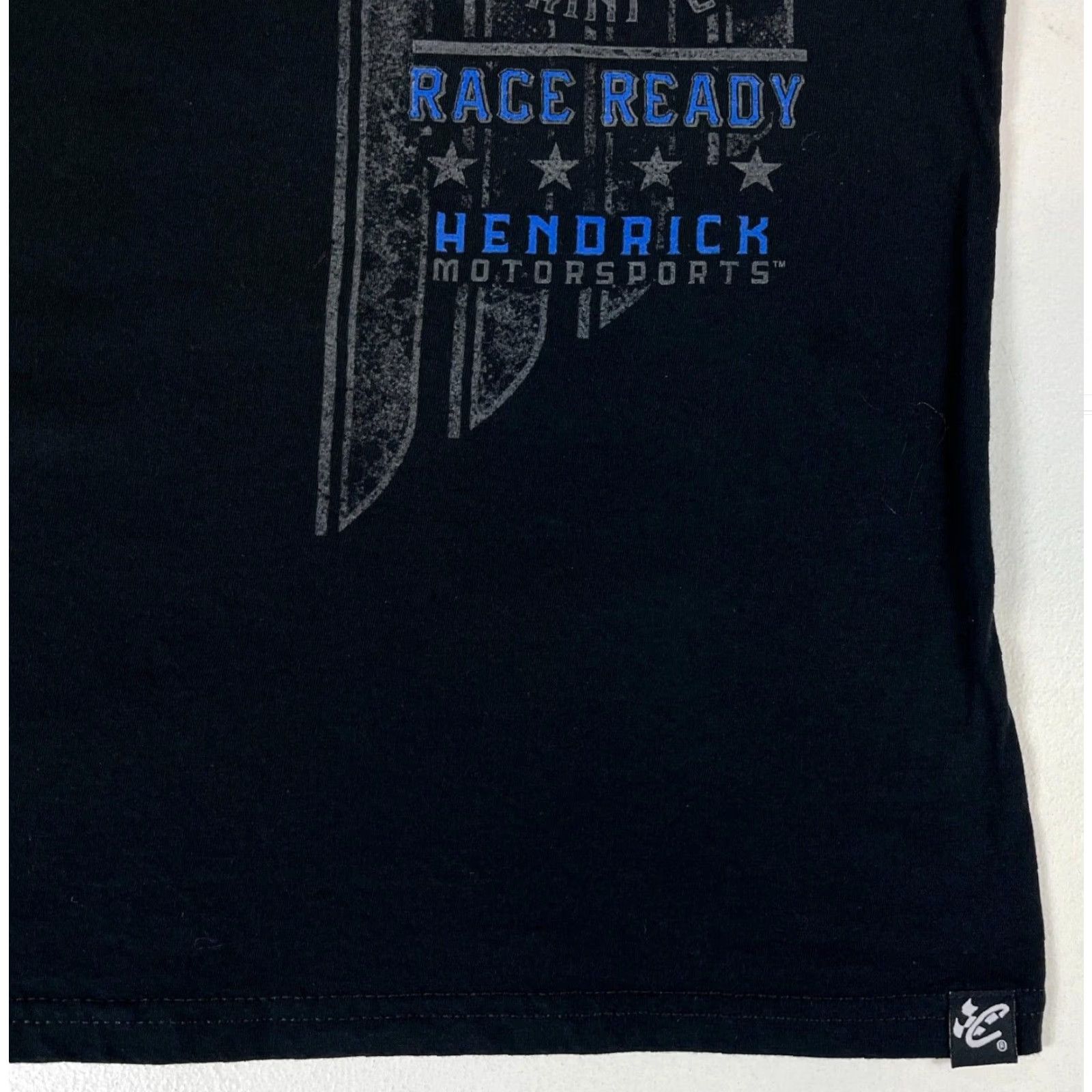 Chase Authentics NASCAR Jimmie Johnson Race Ready T-Shirt Chase Authentics Sz L Black Cotton Crew Neck Short Sleeve Men 2014 Race Ready twosided Size US L / EU 52-54 / 3 - 6 Thumbnail