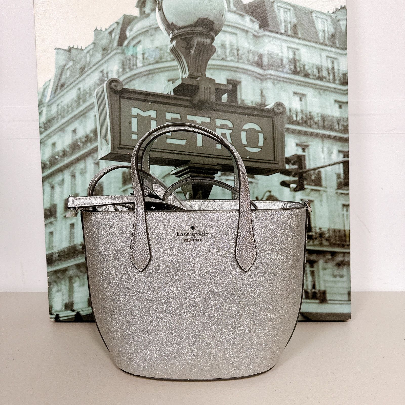 Kate Spade Kate Spade KE460 Glitter Glimmer Zip Satchel Crossbody Bag Size ONE SIZE - 1 Thumbnail