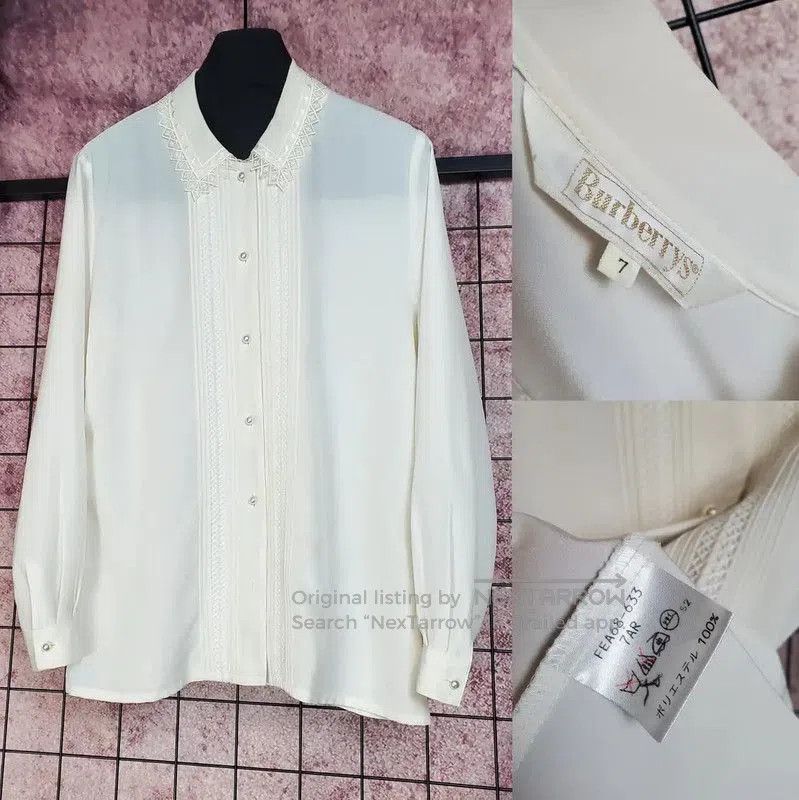 Burberry Burberry Embroidered Lace Long Sleeve Shirt. Size S / US 4 / IT 40 - 1 Thumbnail