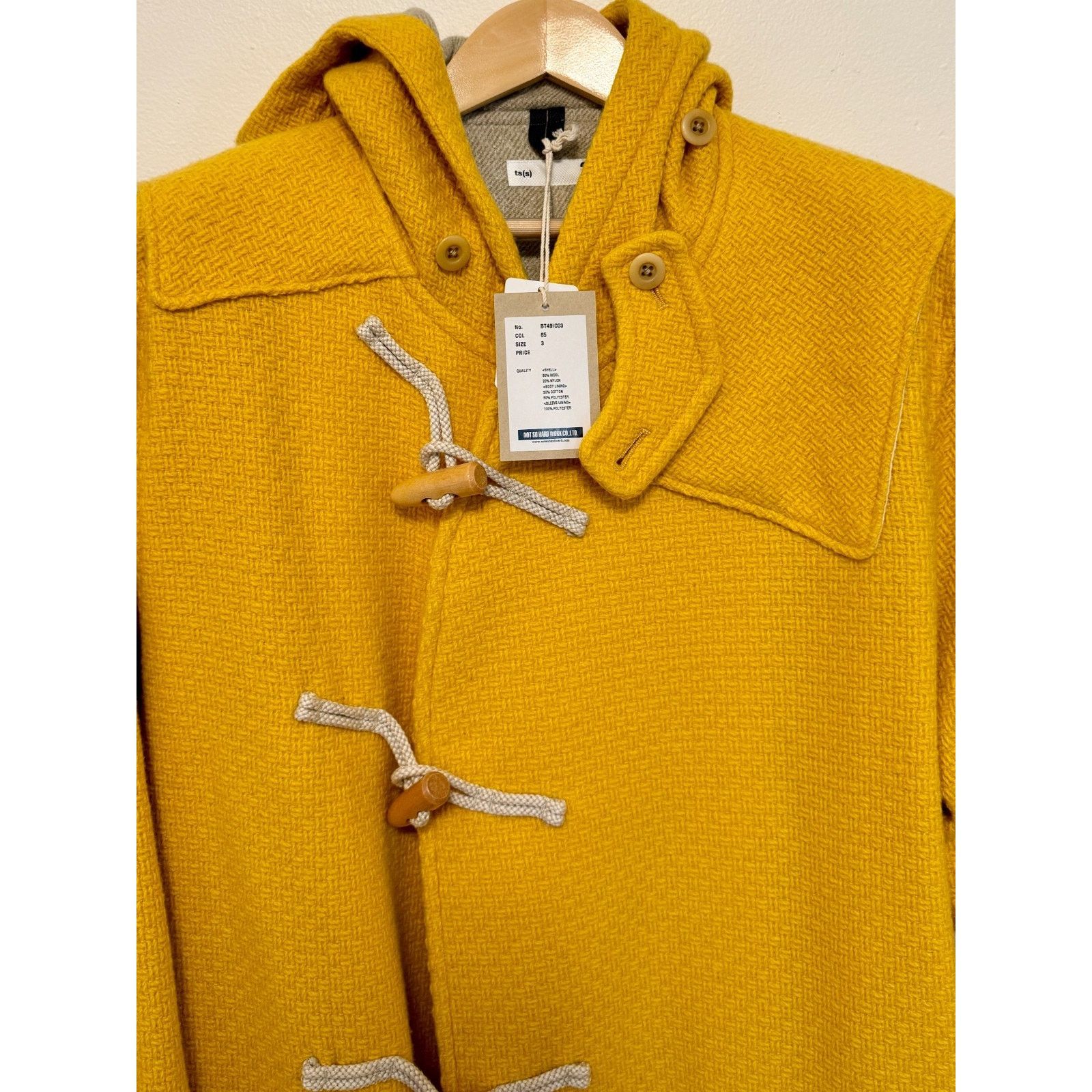 Ts(S) NWT ts(s) Duffle Coat in Basketweave Wool Blend Size 3 (M-L) Size US M / EU 48-50 / 2 - 2 Thumbnail