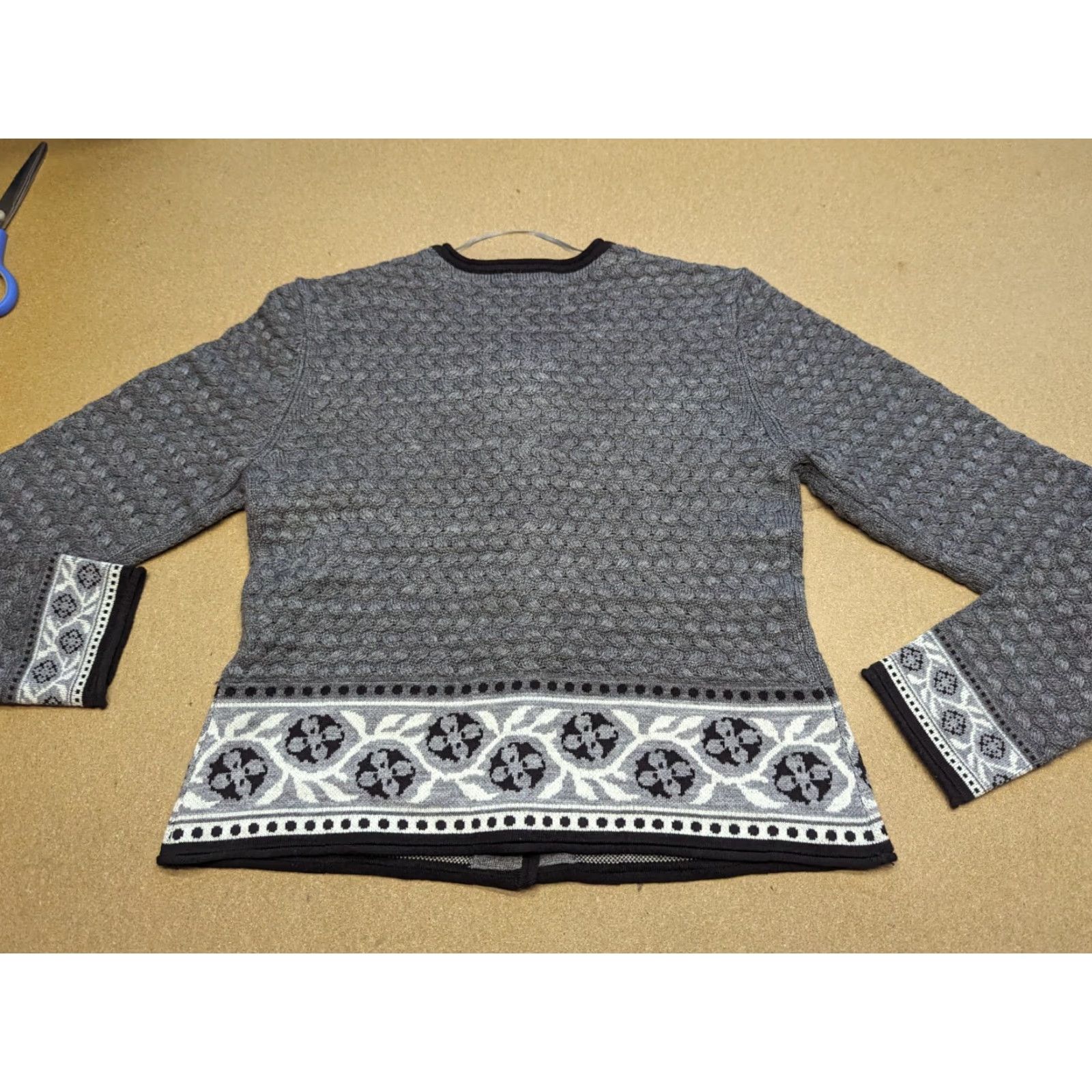 Vintage Spieth & Wensky Womens Cardigan Medium Wool Blend Round Gray Buttons Knit Size M / US 6-8 / IT 42-44 - 2 Thumbnail
