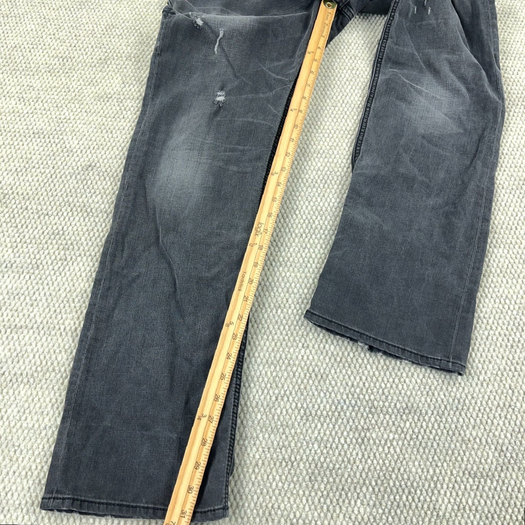 Affliction VINTAGE Affliction Men Jeans 34x31 Slim Straight Leg Black Cotton Streetwear Punk Grunge Retro Classic Male Size US 34 / EU 50 - 6 Thumbnail